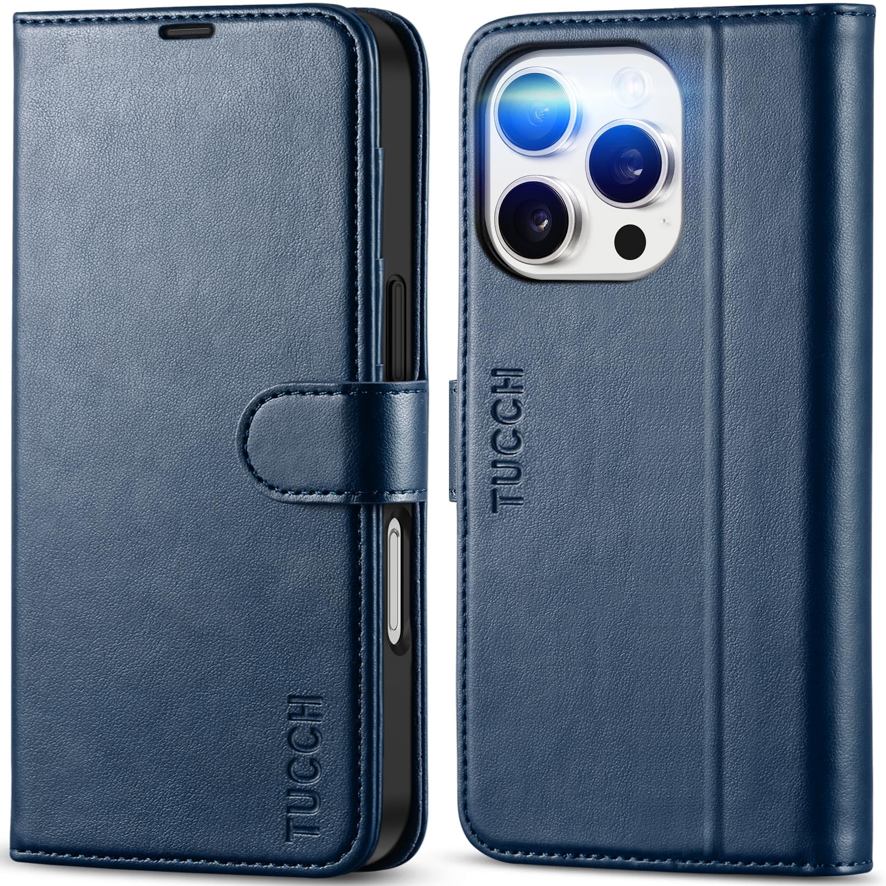 Foto 2 pulgar | Funda Para Teléfono Tucch Wallet Iphone 16 Pro 6.3'' 2024 Azul Oscuro - Venta Internacional.