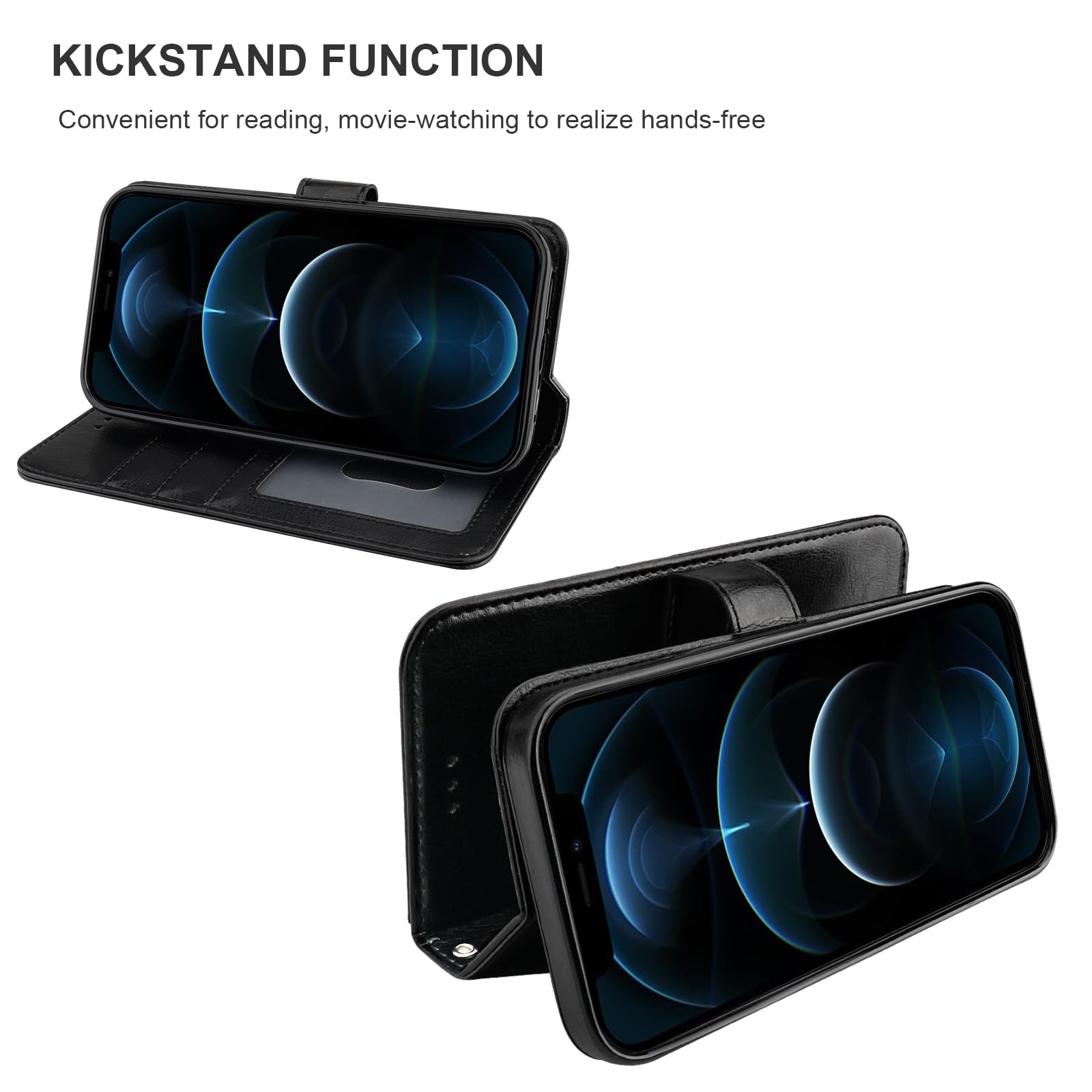 Foto 8 pulgar | Funda Tipo Cartera Bocasal Para Iphone 12/12 Pro Con Magsafe Black - Venta Internacional.
