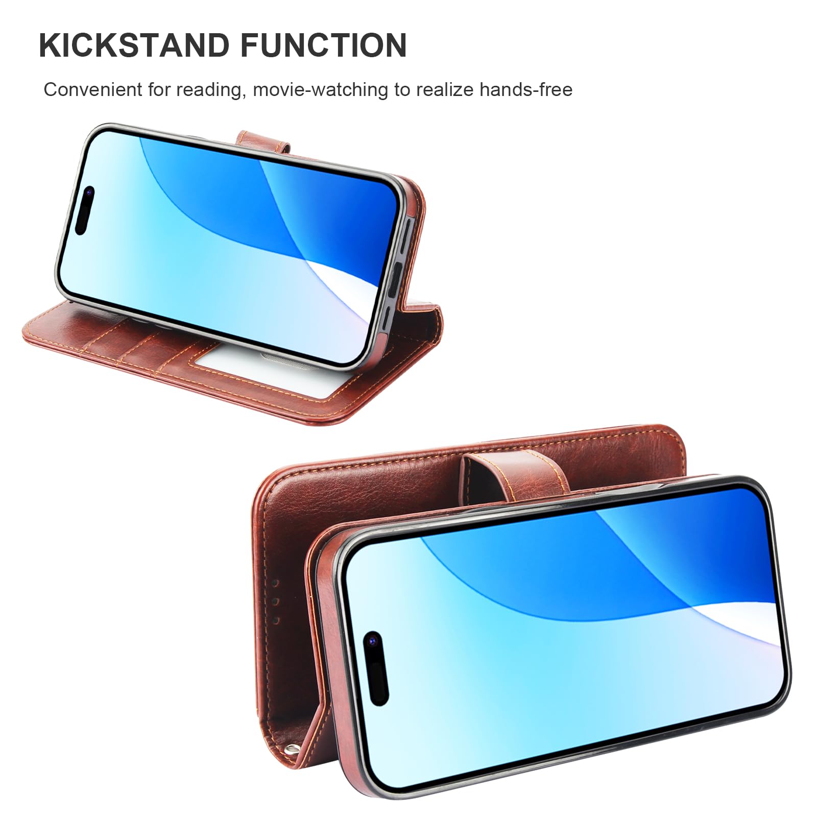 Foto 8 pulgar | Funda Tipo Cartera Bocasal Para Iphone 16 Pro Max Con Magsafe Brown - Venta Internacional.