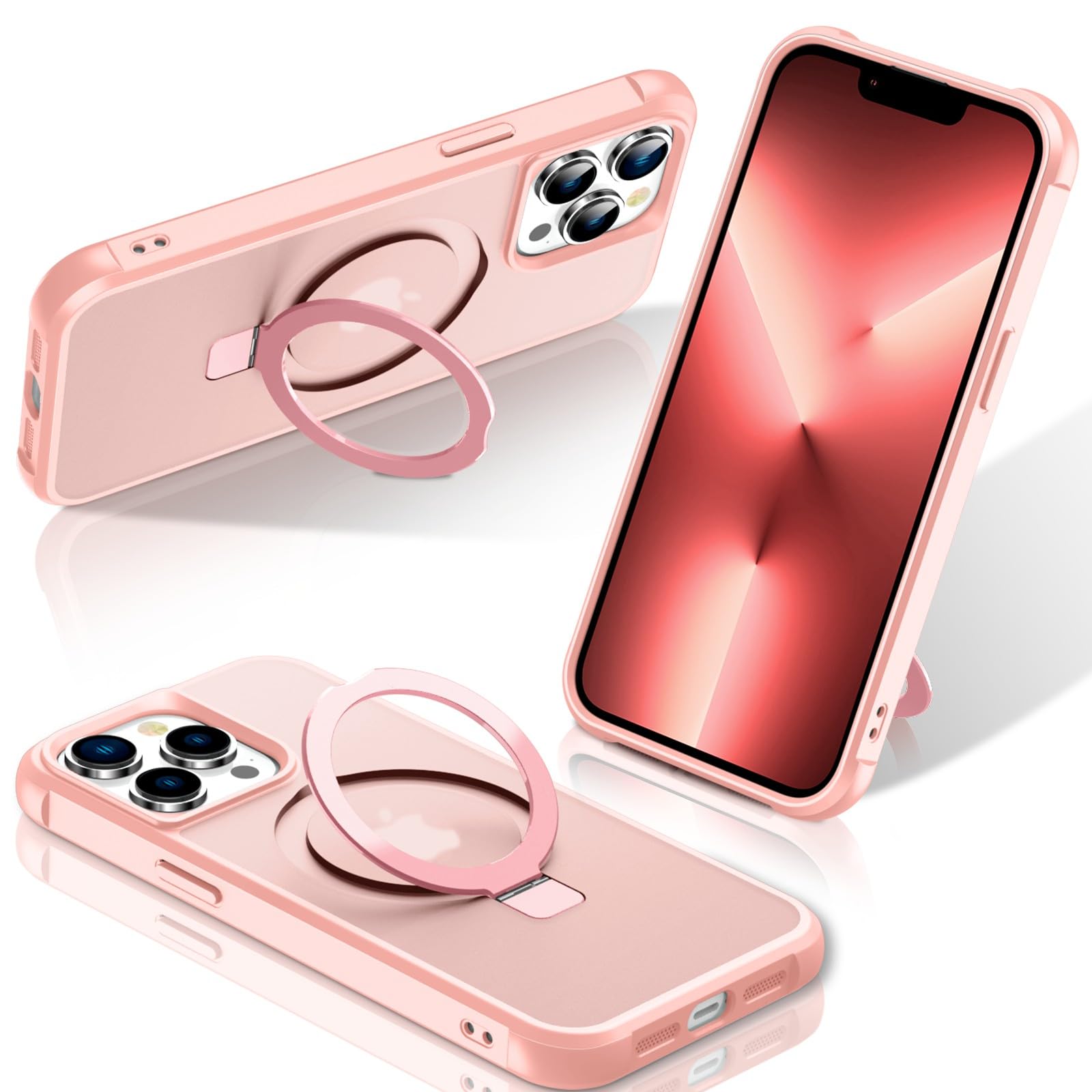 Foto 1 | Funda Para Teléfono Sterker Con Soporte Magnético Para Iphone 13 Pro Max, Rosa - Venta Internacional.