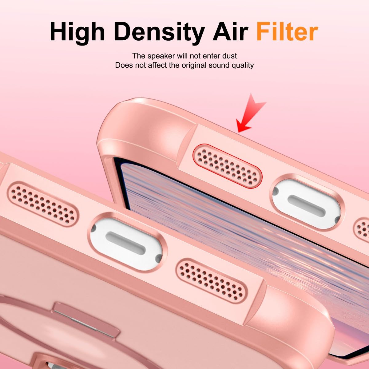 Foto 8 pulgar | Funda Para Teléfono Sterker Con Soporte Magnético Para Iphone 13 Pro Max, Rosa - Venta Internacional.
