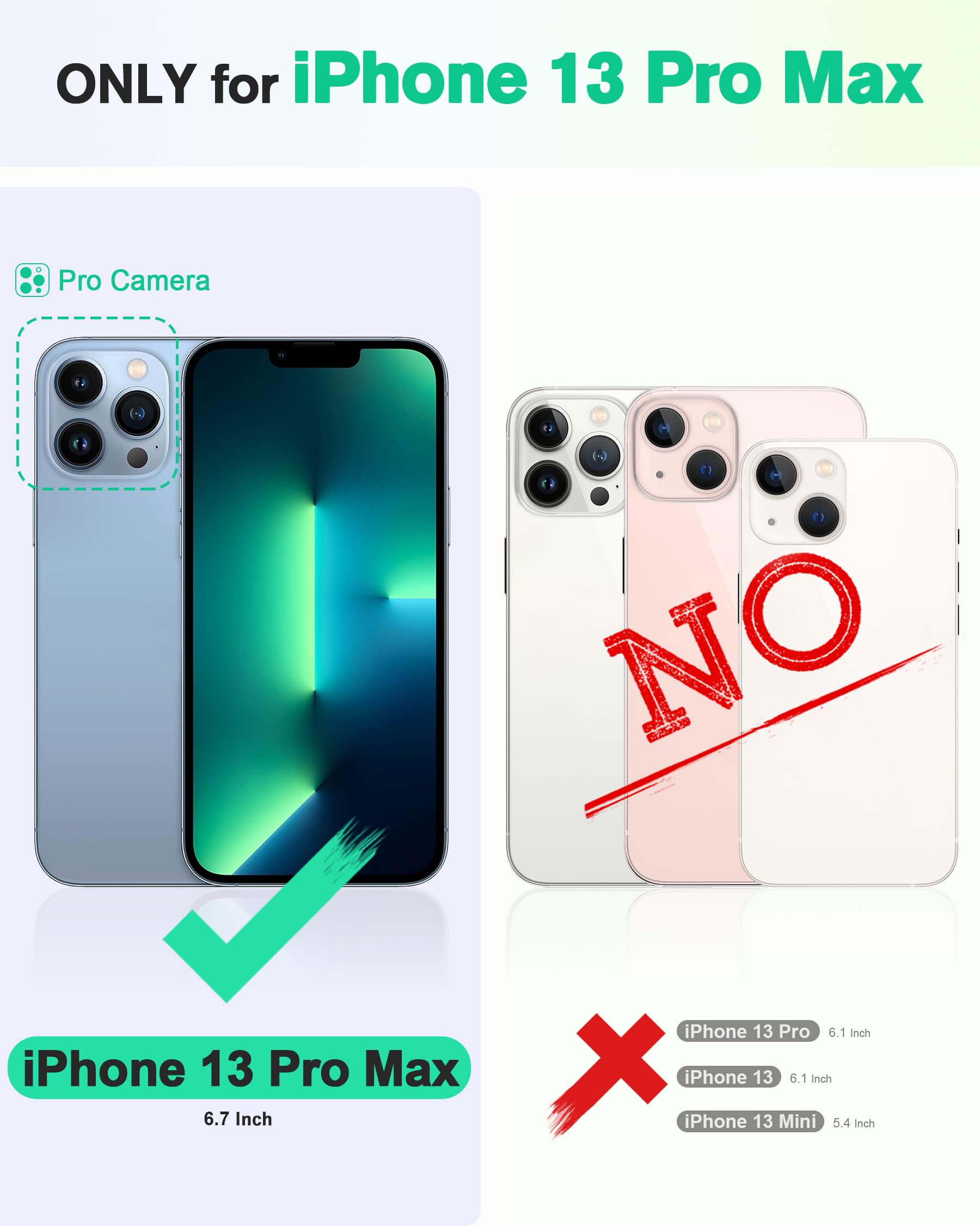 Foto 2 | Funda De Teléfono Tucch Wallet De Piel Sintética Rfid Para Iphone 13 Pro Max 6.7 - Venta Internacional.