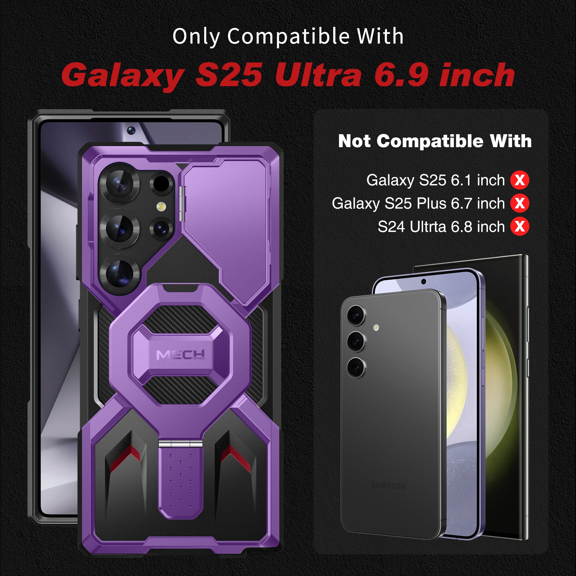 Foto 3 pulgar | Funda Magnética Tongate Con Anillo Para Samsung Galaxy S25 Ultra - Venta Internacional.