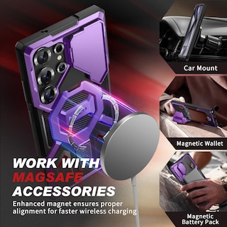 Foto 3 | Funda Magnética Tongate Con Anillo Para Samsung Galaxy S25 Ultra - Venta Internacional.
