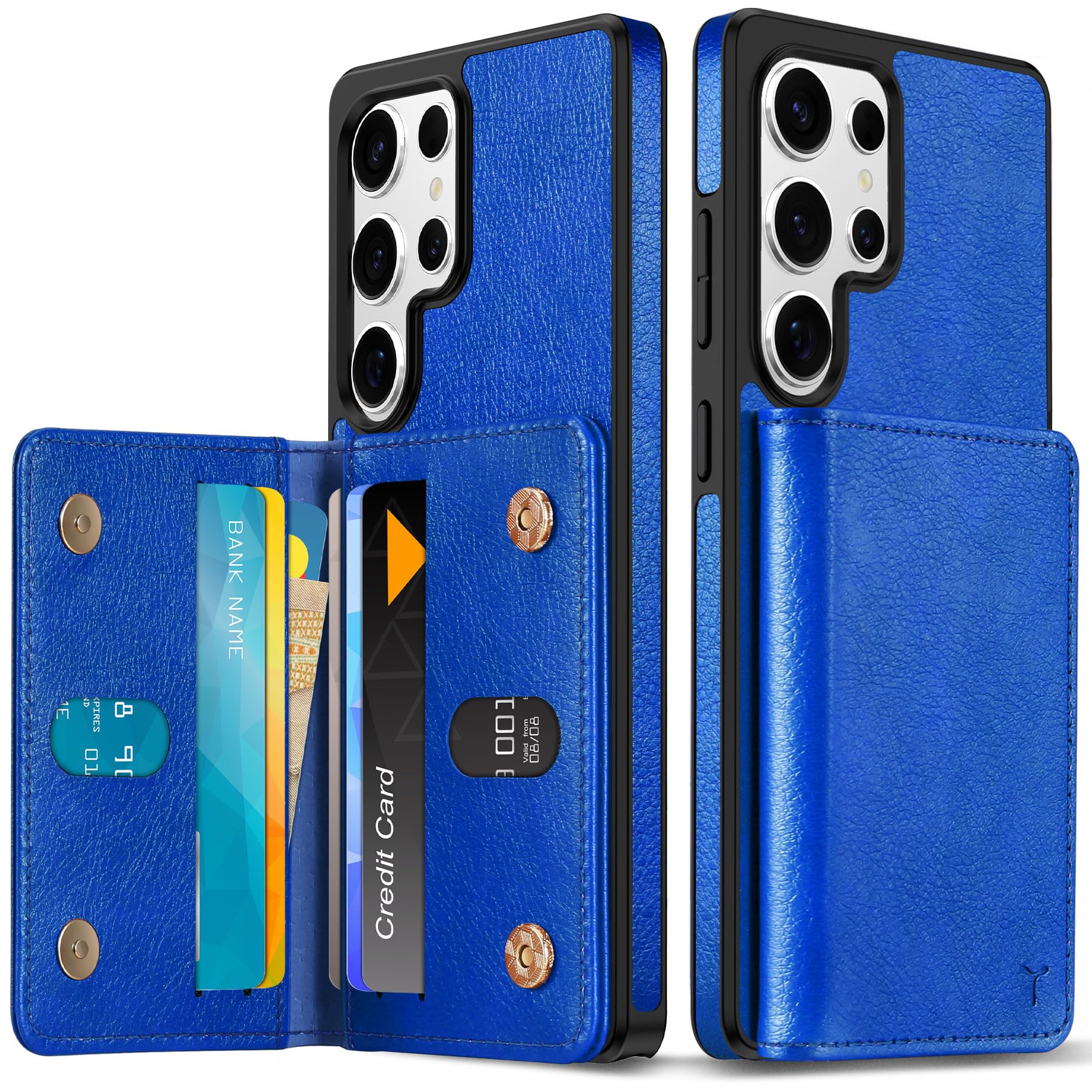 Foto 2 pulgar | Funda Tipo Cartera Tucch De Piel Sintética Para Galaxy S25 Ultra Blue - Venta Internacional.