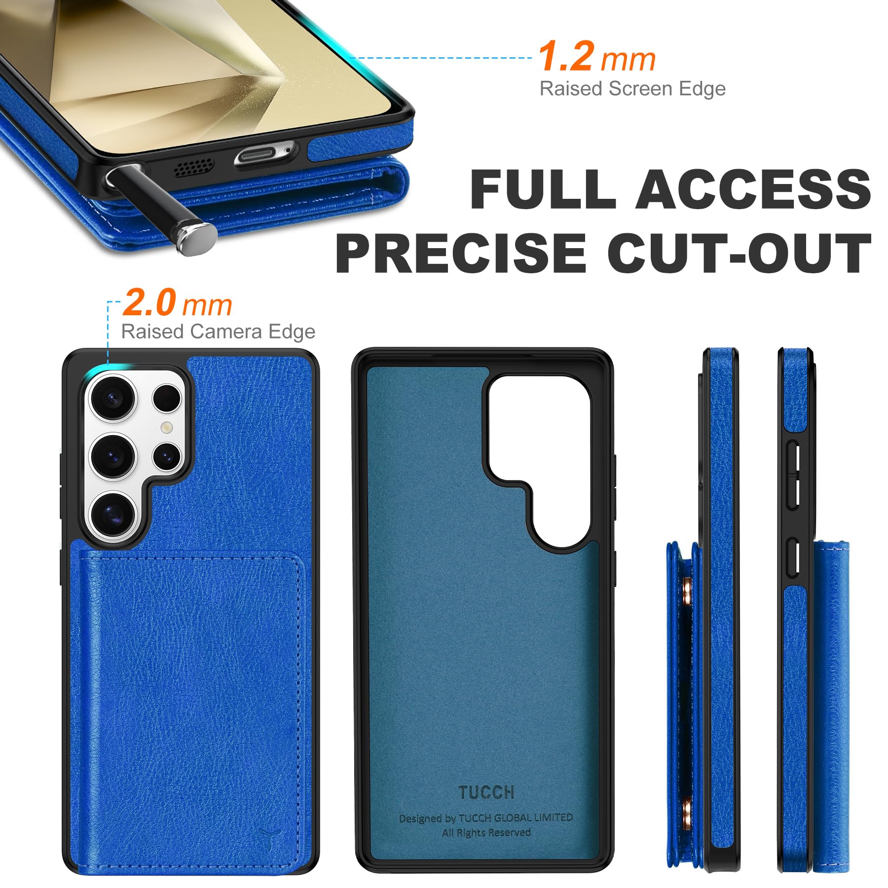 Foto 8 pulgar | Funda Tipo Cartera Tucch De Piel Sintética Para Galaxy S25 Ultra Blue - Venta Internacional.