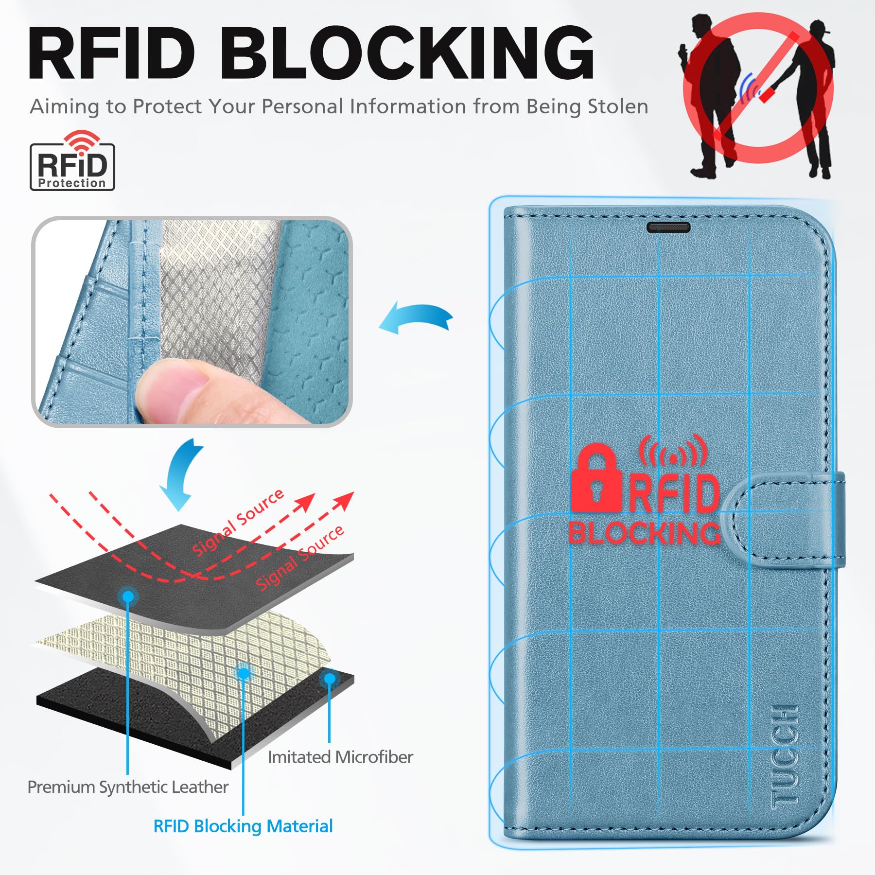 Foto 4 pulgar | Funda De Teléfono Tucch Funda Tipo Cartera Para Iphone 15 De 6.1 Pulgadas 5g - Venta Internacional.