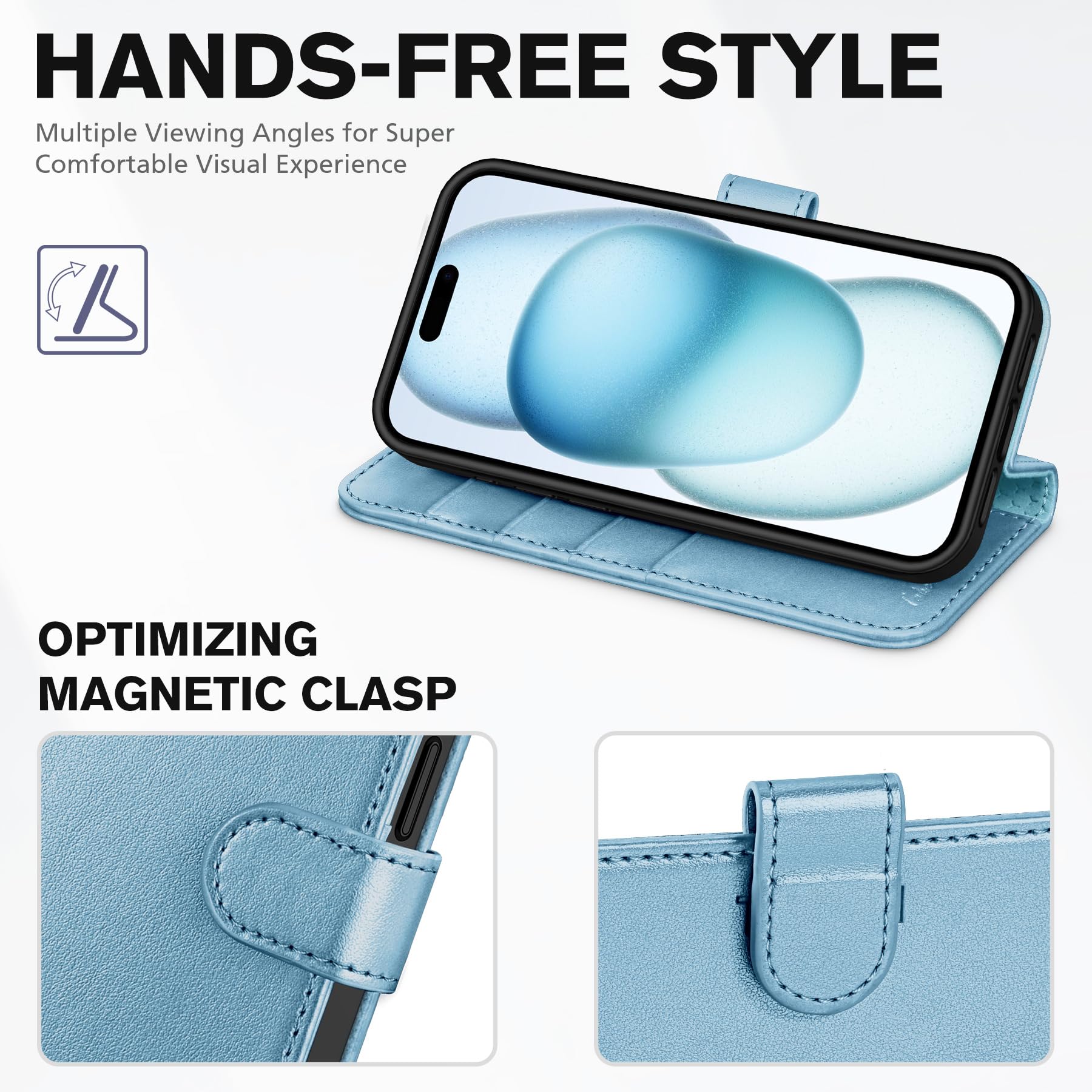 Foto 5 pulgar | Funda De Teléfono Tucch Funda Tipo Cartera Para Iphone 15 De 6.1 Pulgadas 5g - Venta Internacional.