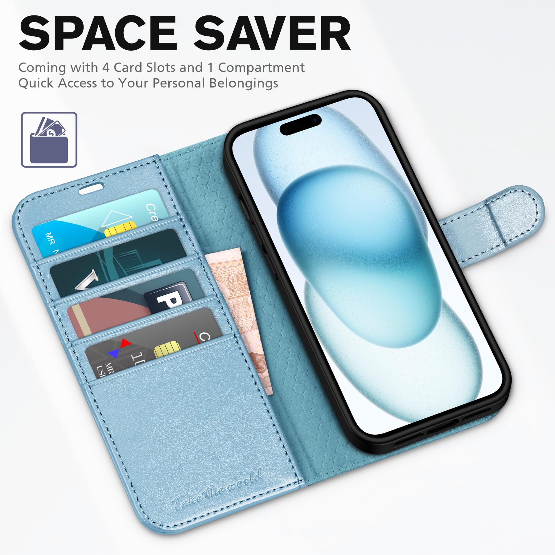 Foto 8 pulgar | Funda De Teléfono Tucch Funda Tipo Cartera Para Iphone 15 De 6.1 Pulgadas 5g - Venta Internacional.