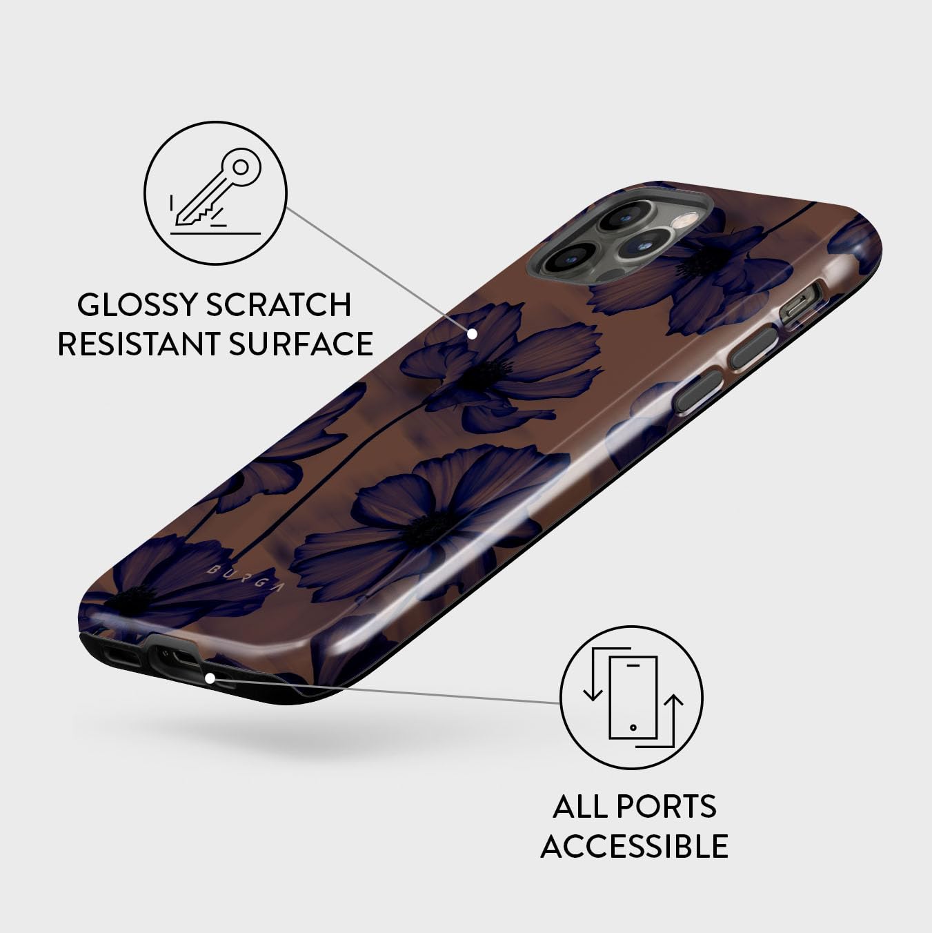 Foto 4 pulgar | Funda De Teléfono Burga Para Iphone 13 Pro Max: Protectora, Bonita - Venta Internacional.