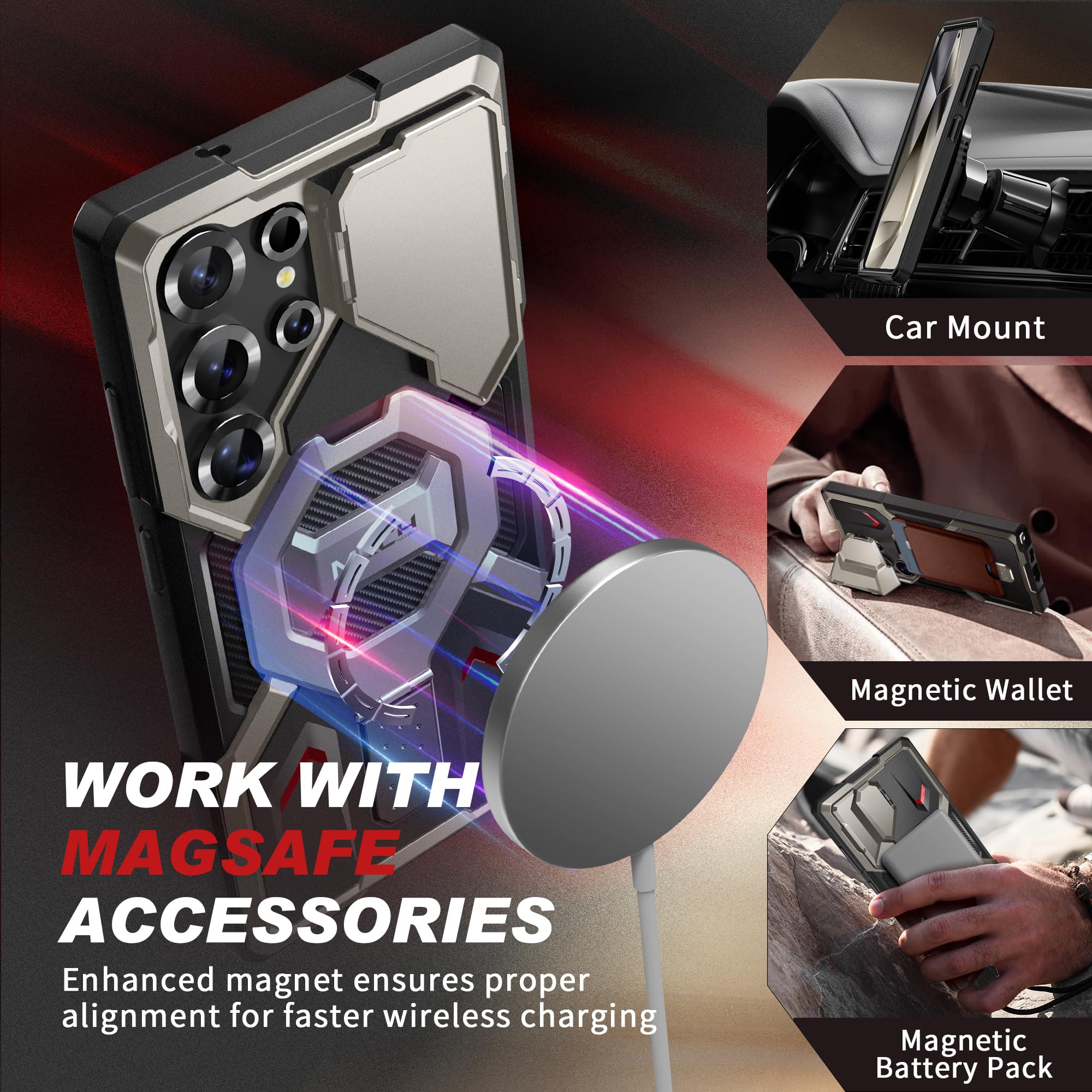 Foto 4 pulgar | Funda Magnética Tongate Para Samsung Galaxy S25 Ultra - Venta Internacional.