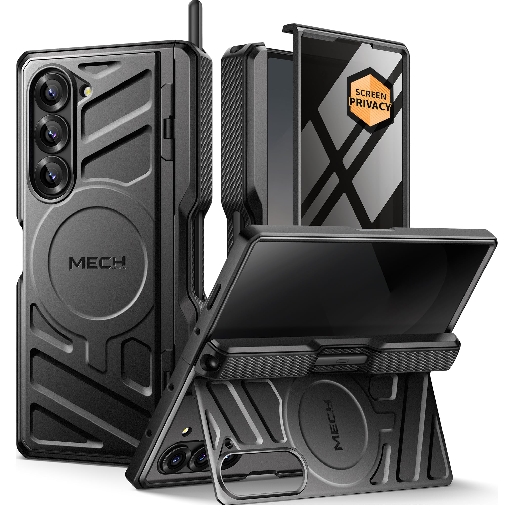 Funda Magnética Tongate Para Samsung Galaxy Z Fold 6 Negra - Venta Internacional.