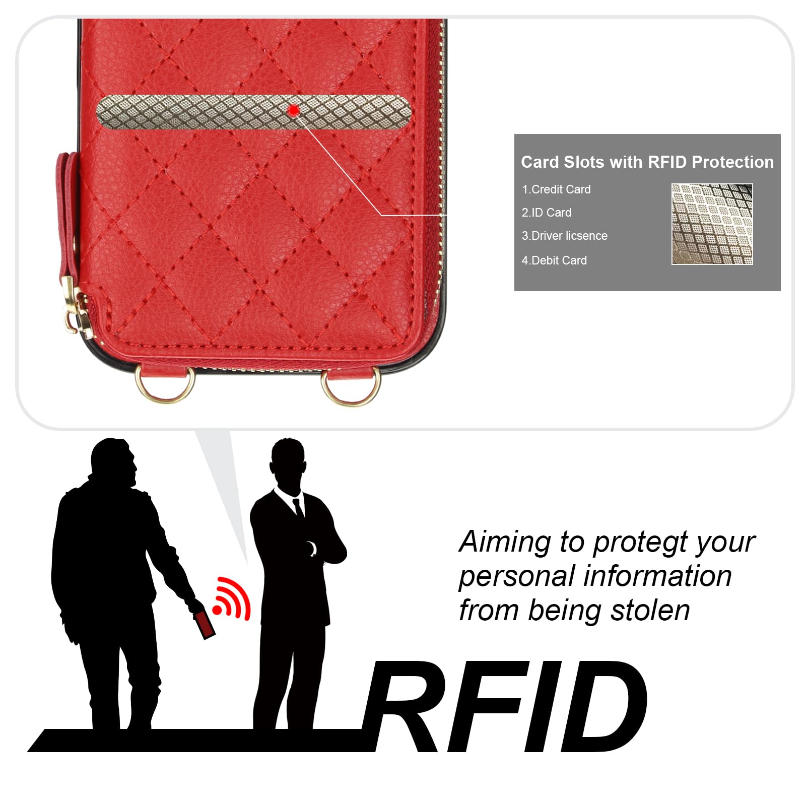 Foto 4 pulgar | Funda Tipo Cartera Tipo Bandolera Bocasal Para Iphone 16 Pro Max 6.9 - Venta Internacional.