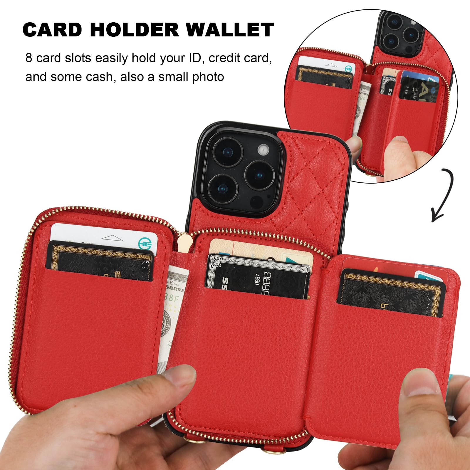 Foto 5 pulgar | Funda Tipo Cartera Tipo Bandolera Bocasal Para Iphone 16 Pro Max 6.9 - Venta Internacional.