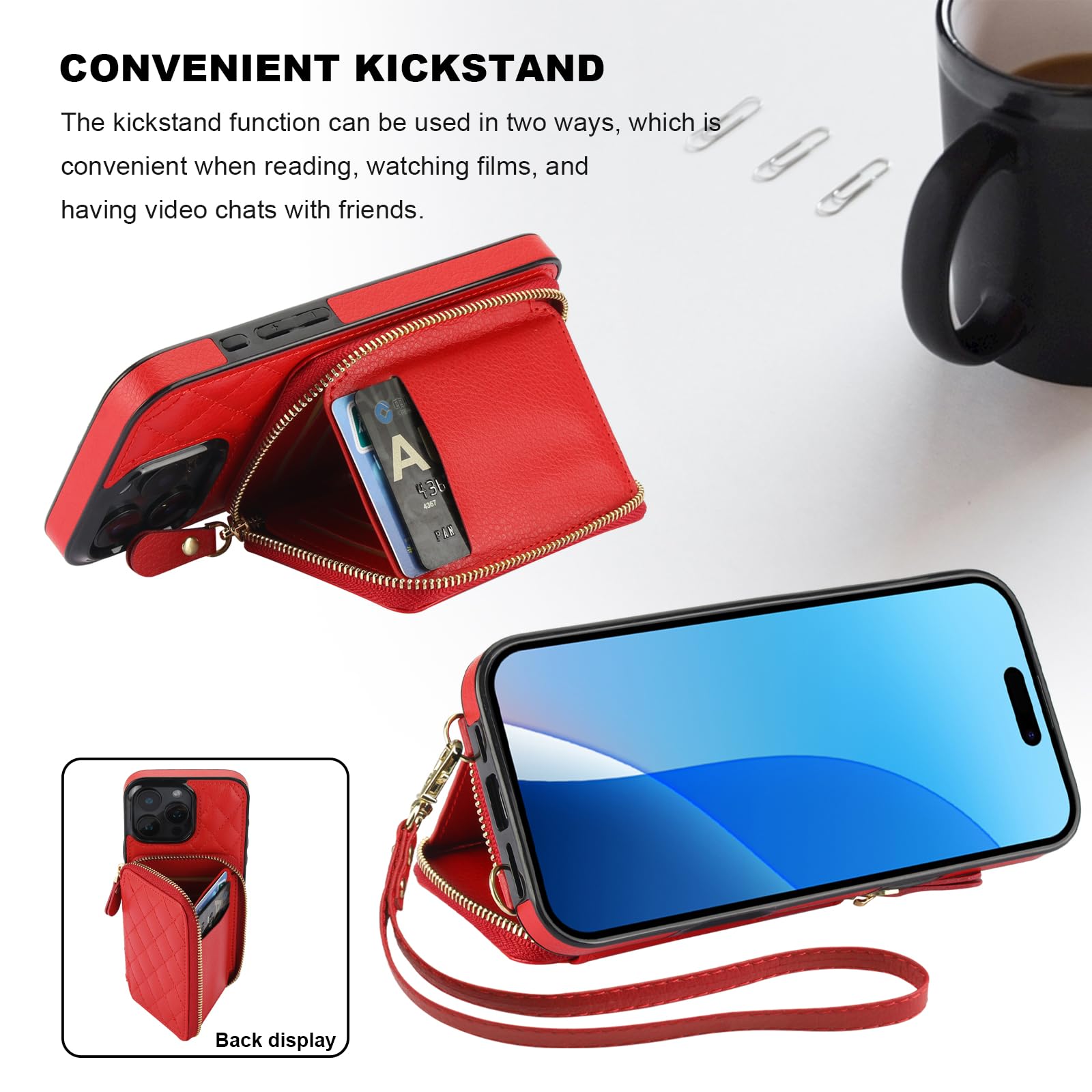 Foto 7 pulgar | Funda Tipo Cartera Tipo Bandolera Bocasal Para Iphone 16 Pro Max 6.9 - Venta Internacional.