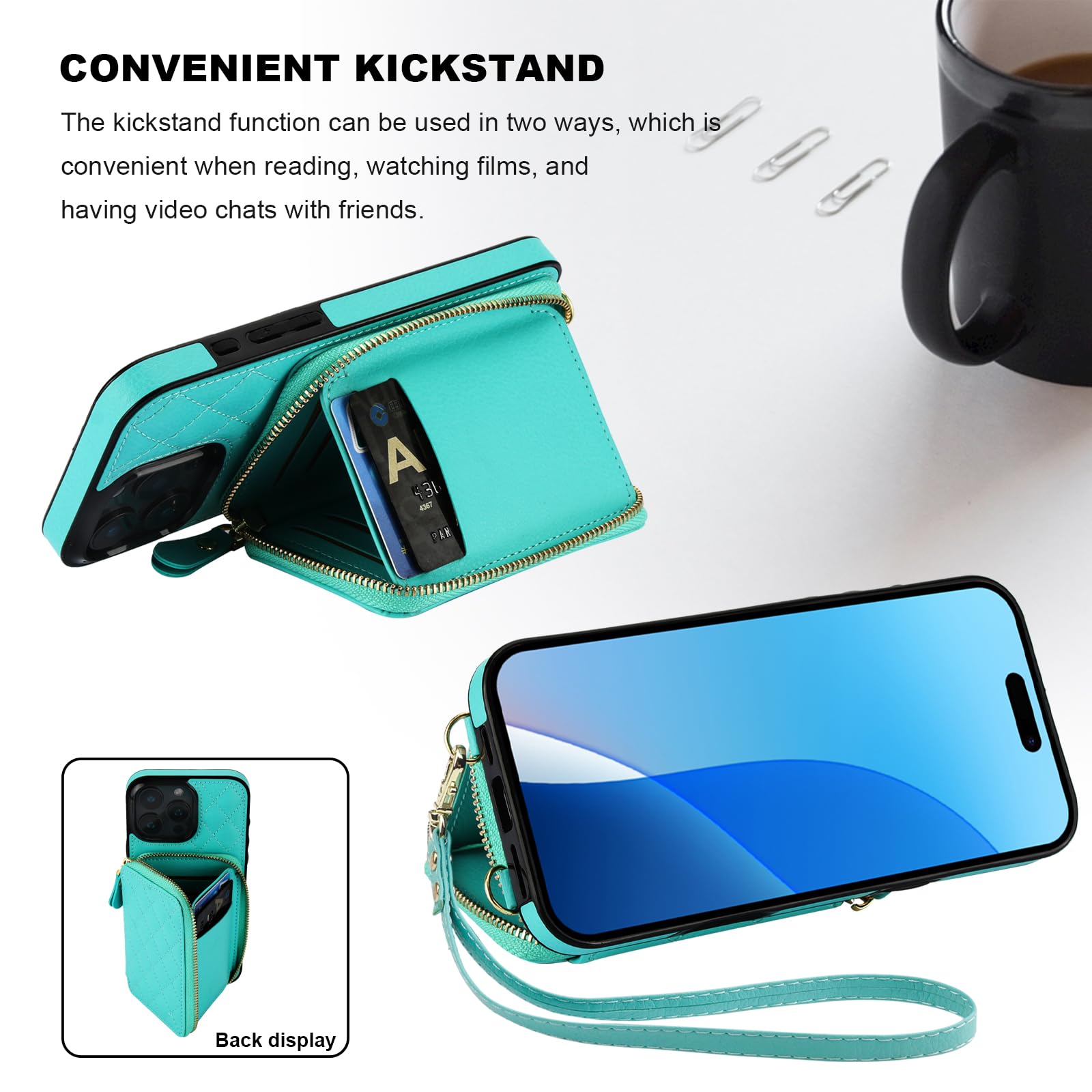 Foto 7 pulgar | Funda Tipo Cartera Tipo Bandolera Bocasal Para Iphone 16 Pro Max 6.9 - Venta Internacional.
