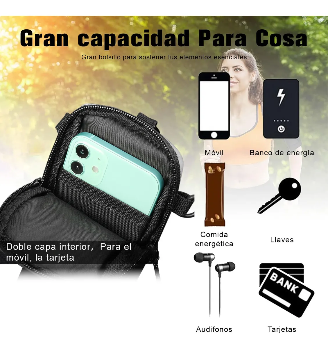 Foto 3 pulgar | Bolsa Lab.g Brazo Deportiva De Celular Correr Para Teléfono Móvil Gris