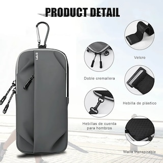 Foto 3 | Bolsa Lab.g Brazo Deportiva De Celular Correr Para Teléfono Móvil Gris