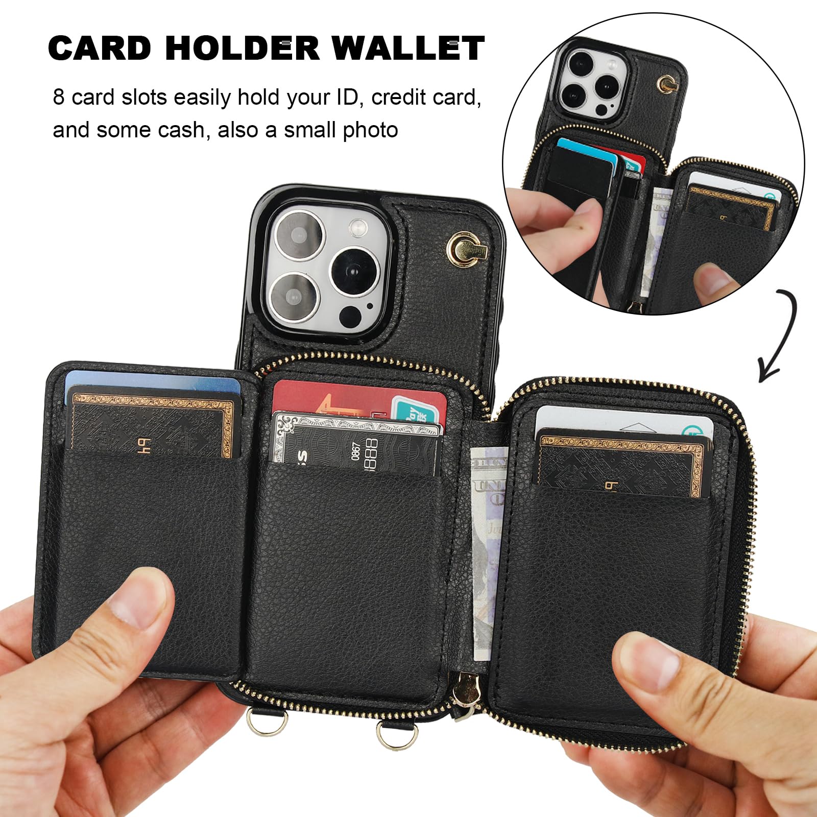 Foto 5 pulgar | Funda Tipo Cartera Tipo Bandolera Bocasal Magsafe Para Iphone 15 Pro Max - Venta Internacional.