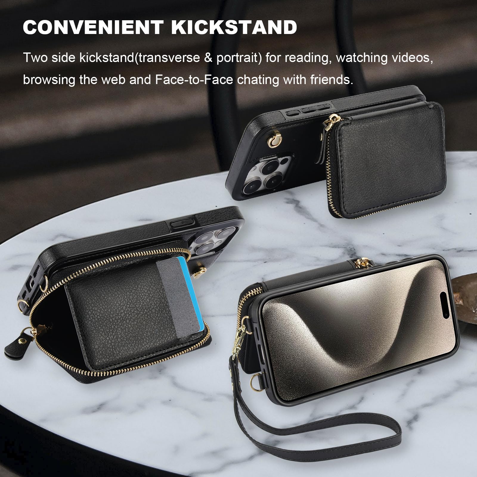Foto 7 | Funda Tipo Cartera Tipo Bandolera Bocasal Magsafe Para Iphone 15 Pro Max - Venta Internacional.