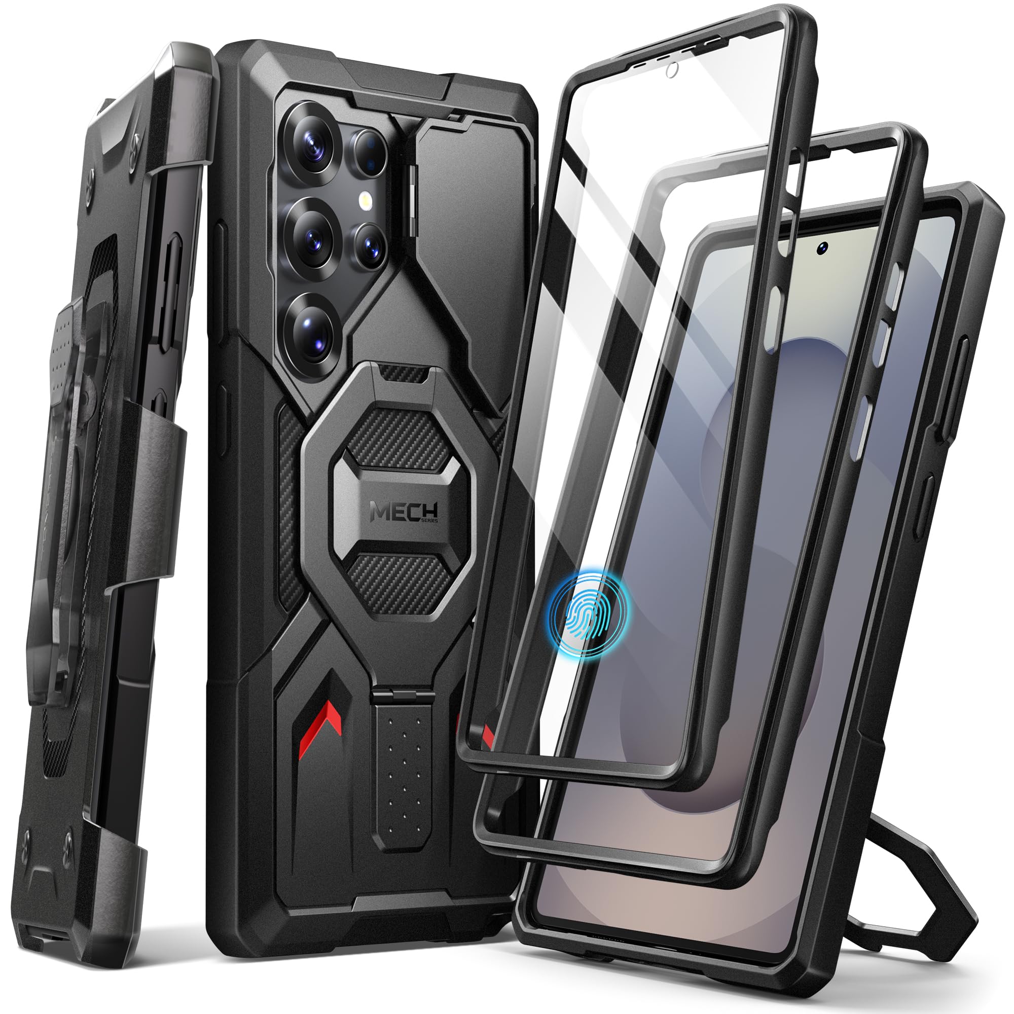 Foto 2 pulgar | Funda Tongate Con Soporte Magnético Para Samsung Galaxy S25 Ultra, Color Negro - Venta Internacional.