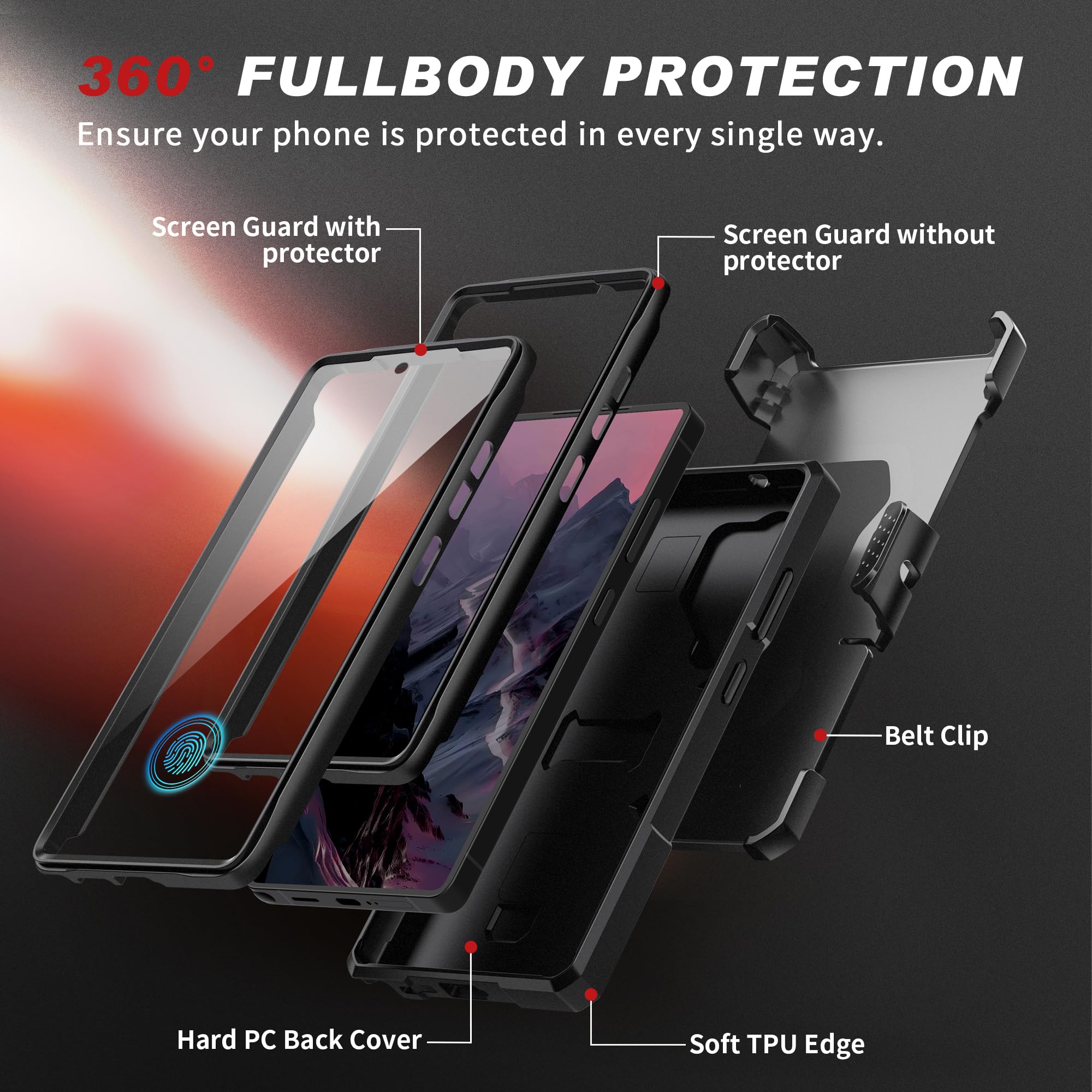Foto 6 pulgar | Funda Tongate Con Soporte Magnético Para Samsung Galaxy S25 Ultra, Color Negro - Venta Internacional.
