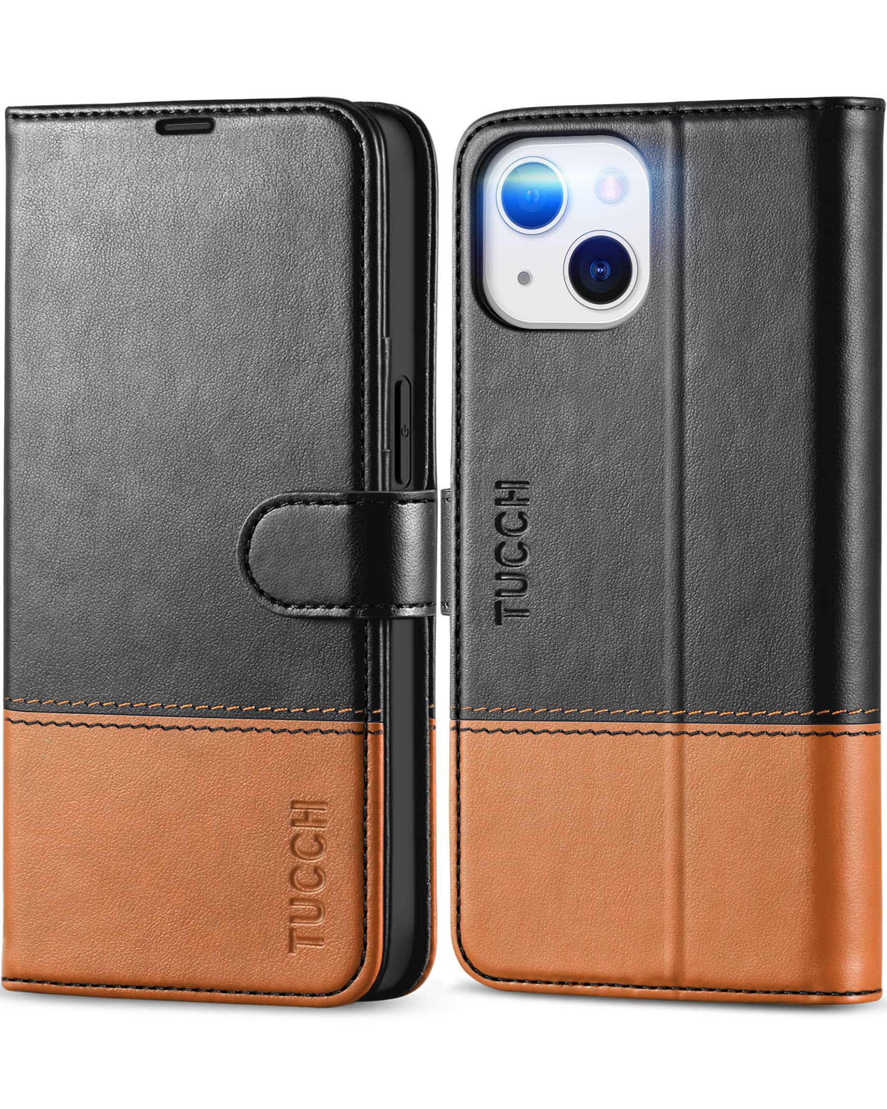 Foto 2 pulgar | Funda Tipo Cartera Tucch Para Iphone 13 De 6,1 Pulgadas Con 3 Ranuras Para Tarjetas, Color Negro - Venta Internacional.