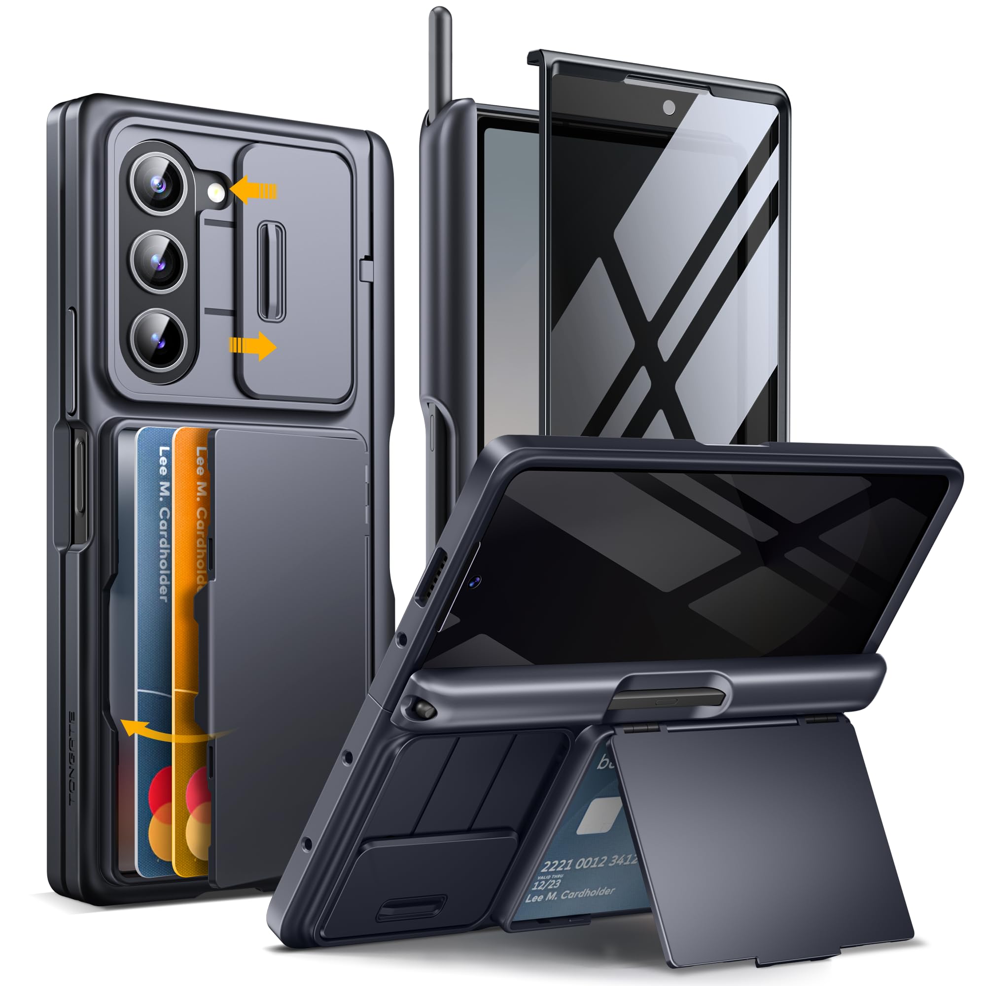 Foto 1 | Funda De Teléfono Tongate Para Samsung Galaxy Z Fold 6 Negra - Venta Internacional.