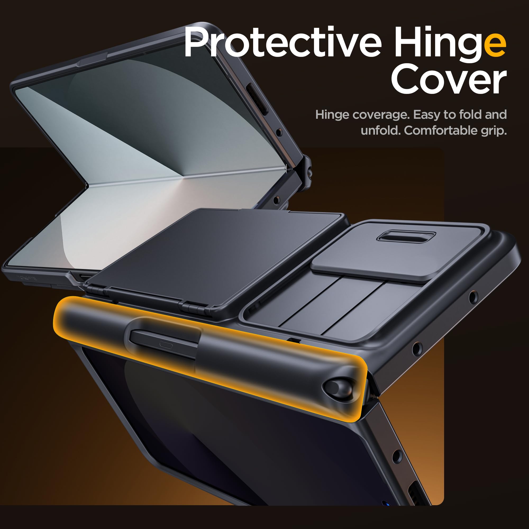 Foto 7 pulgar | Funda De Teléfono Tongate Para Samsung Galaxy Z Fold 6 Negra - Venta Internacional.