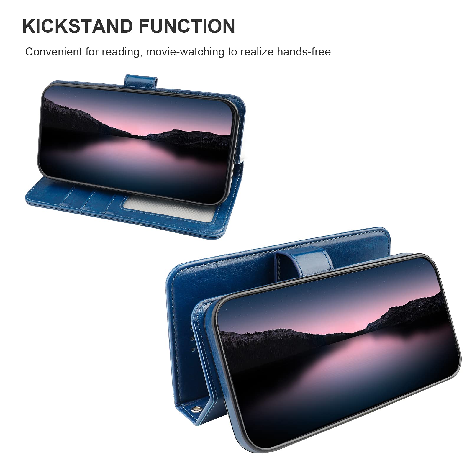 Foto 8 pulgar | Funda Tipo Cartera Bocasal Desmontable Para Iphone 13 De 6.1 Pulgadas, Color Azul - Venta Internacional.