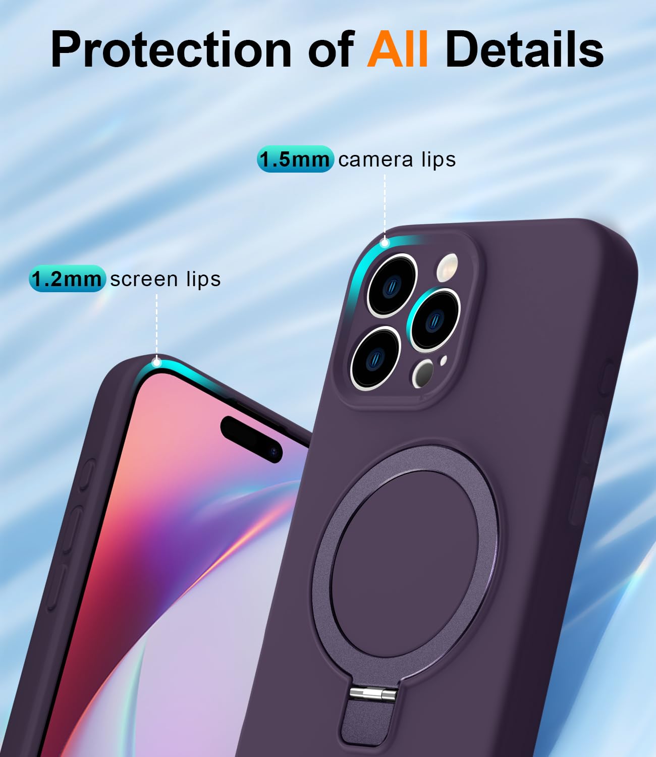 Foto 7 pulgar | Funda De Teléfono Sterker Diseñada Para Iphone 16 Pro Max Silicone - Venta Internacional.