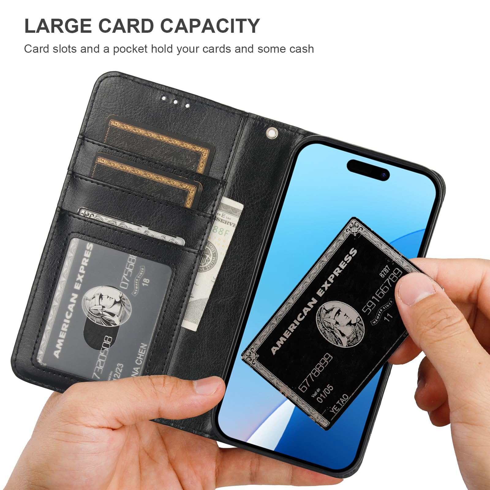 Foto 6 pulgar | Funda Tipo Cartera Bocasal Para Iphone 16 Pro Con Magsafe Black - Venta Internacional.