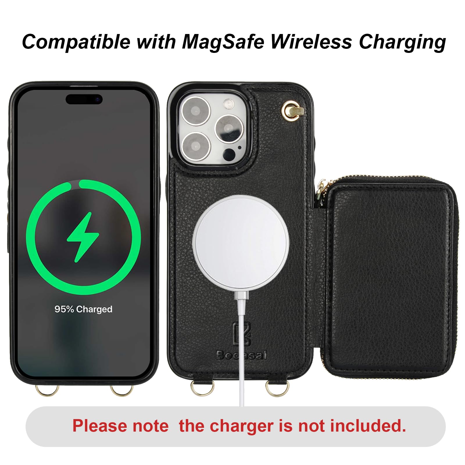 Foto 3 | Funda Tipo Cartera Tipo Bandolera Bocasal Magsafe Para Iphone 16 Pro - Venta Internacional.