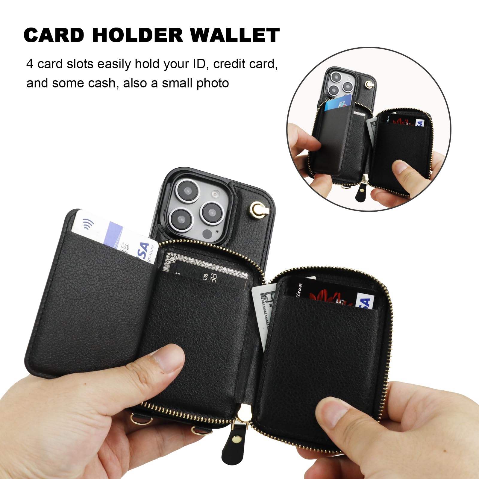 Foto 4 | Funda Tipo Cartera Tipo Bandolera Bocasal Magsafe Para Iphone 16 Pro - Venta Internacional.