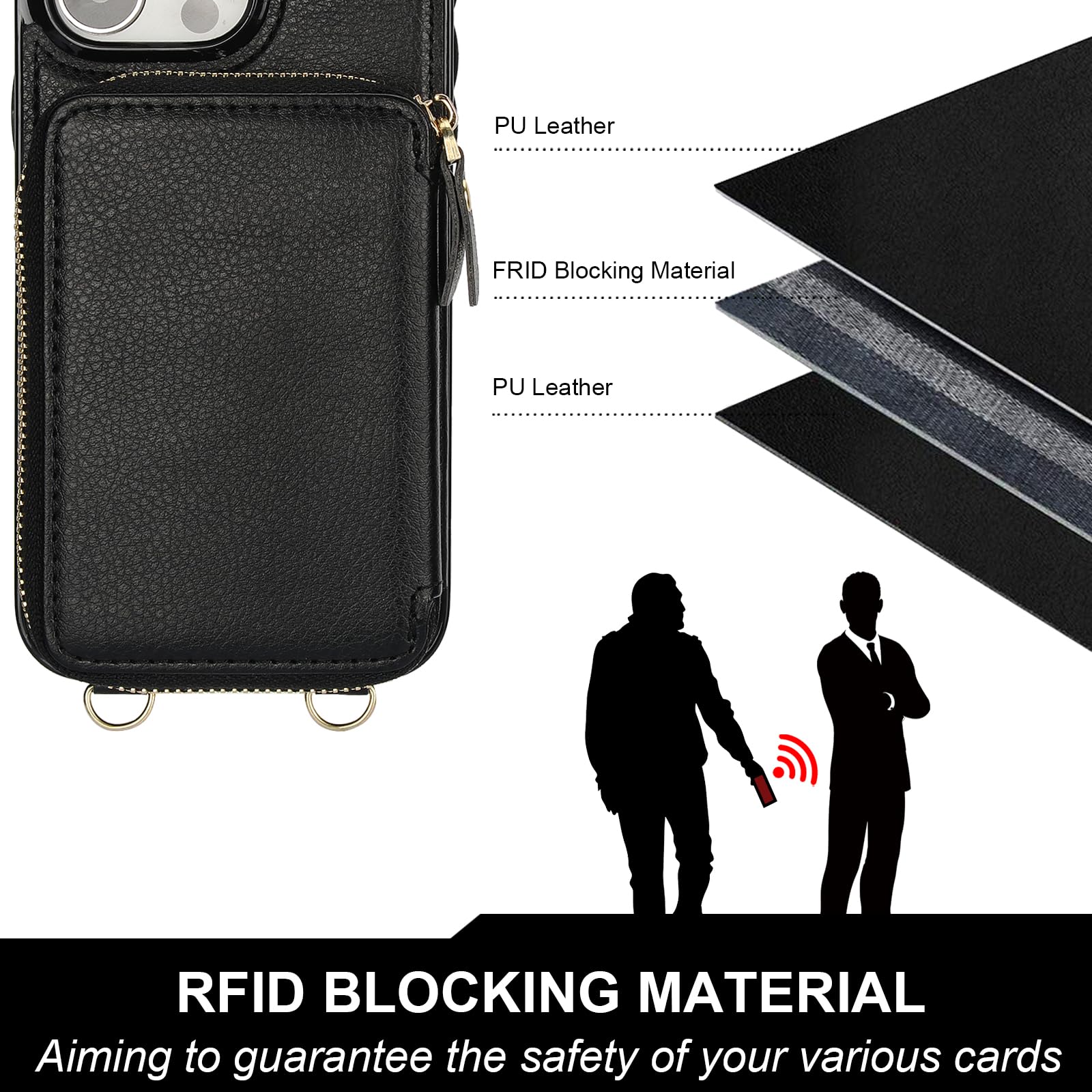 Foto 5 | Funda Tipo Cartera Tipo Bandolera Bocasal Magsafe Para Iphone 16 Pro - Venta Internacional.