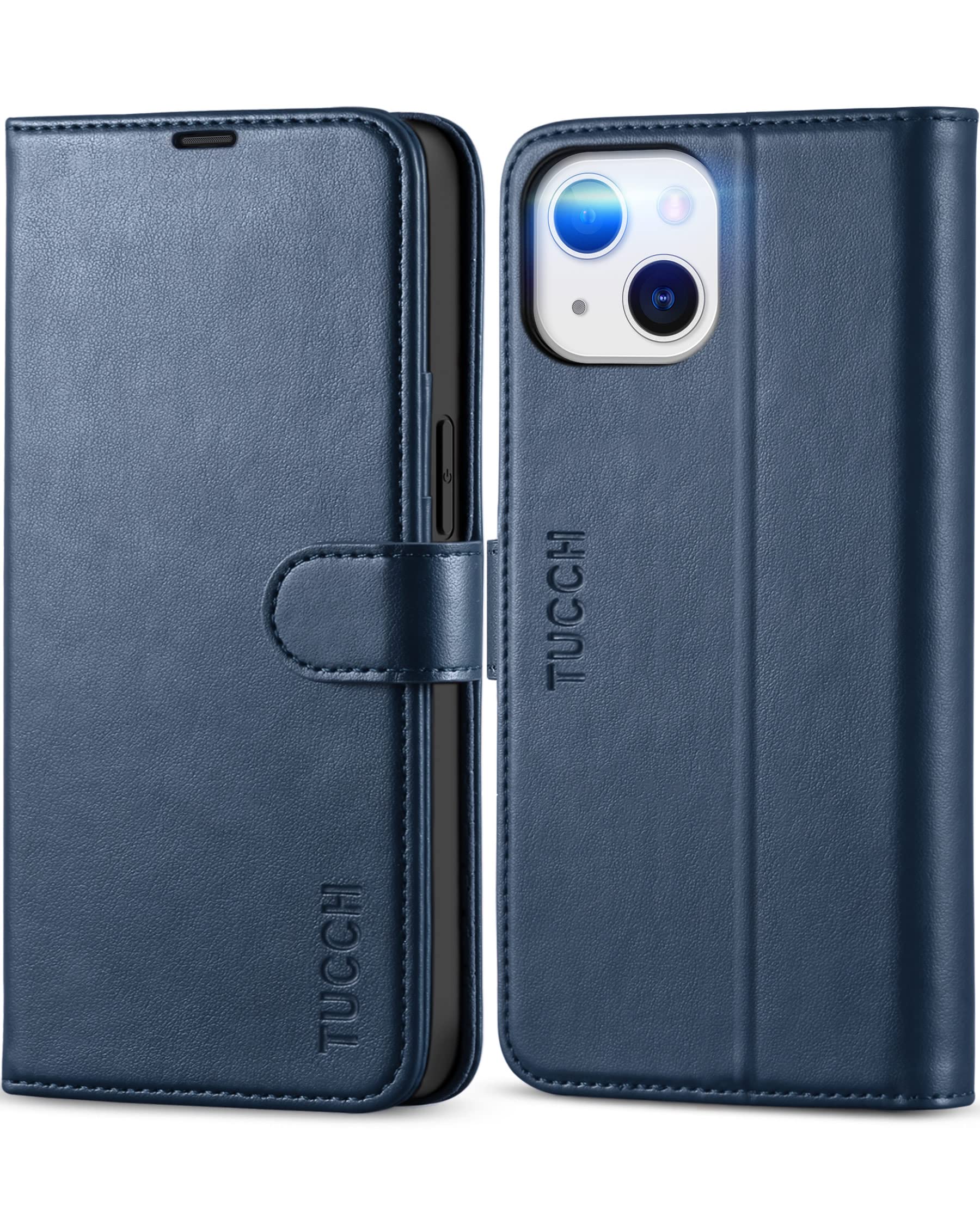 Foto 2 pulgar | Funda Tipo Cartera Tucch Para Iphone 13 De 6,1 Pulgadas Con Bloqueo Rfid, Color Azul Oscuro - Venta Internacional.