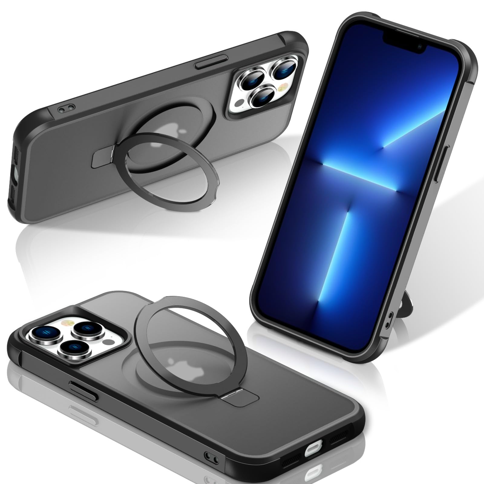 Foto 2 pulgar | Funda Para Teléfono Sterker Con Soporte Magnético Para Iphone 13 Pro Max, Color Negro - Venta Internacional.