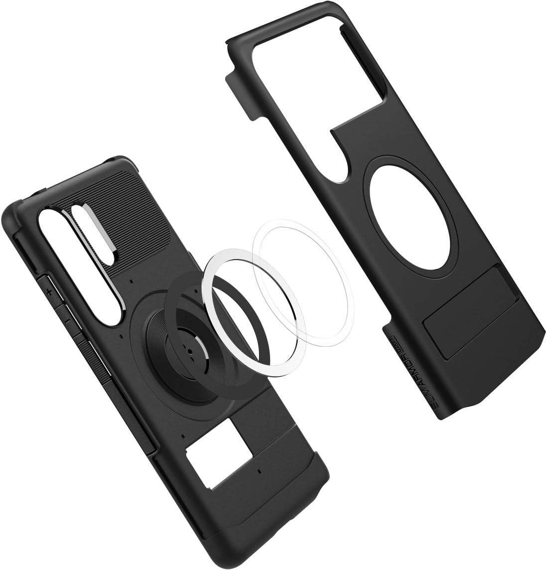 Foto 6 pulgar | Funda Spigen Slim Armor Magfit Para Galaxy S25 Ultra, Color Negro - Venta Internacional.