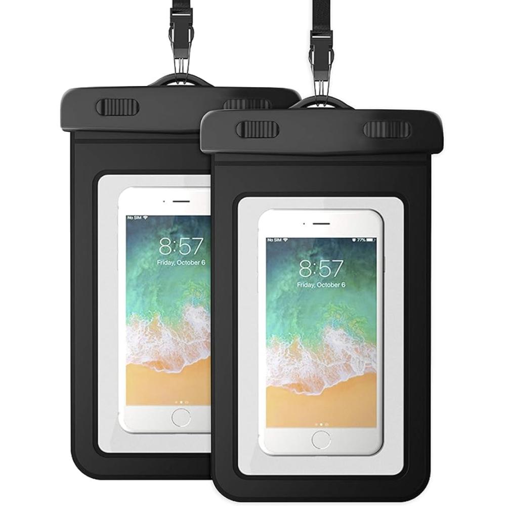 Set De 2 Fundas Impermeables Para Celular Transparentes