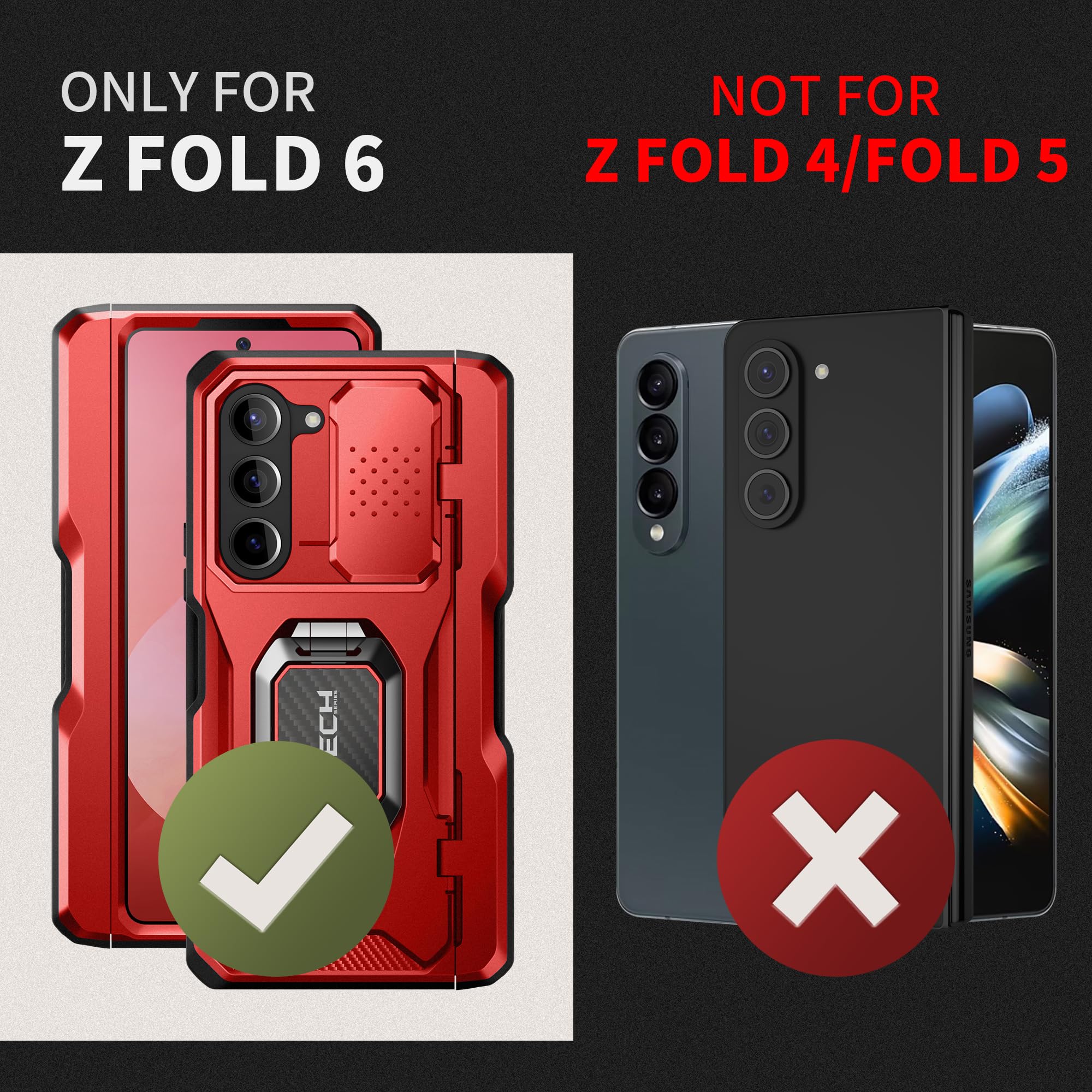 Foto 3 pulgar | Funda De Teléfono Tongate Para Samsung Galaxy Z Fold 6 Con Accesorios - Venta Internacional.