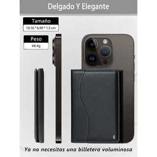 Foto 4 | Tarjetero Cartera Magnética Plegable Con 6 Ranuras Para Tarjetas Eo Safe Imports Esi-19907 Negro