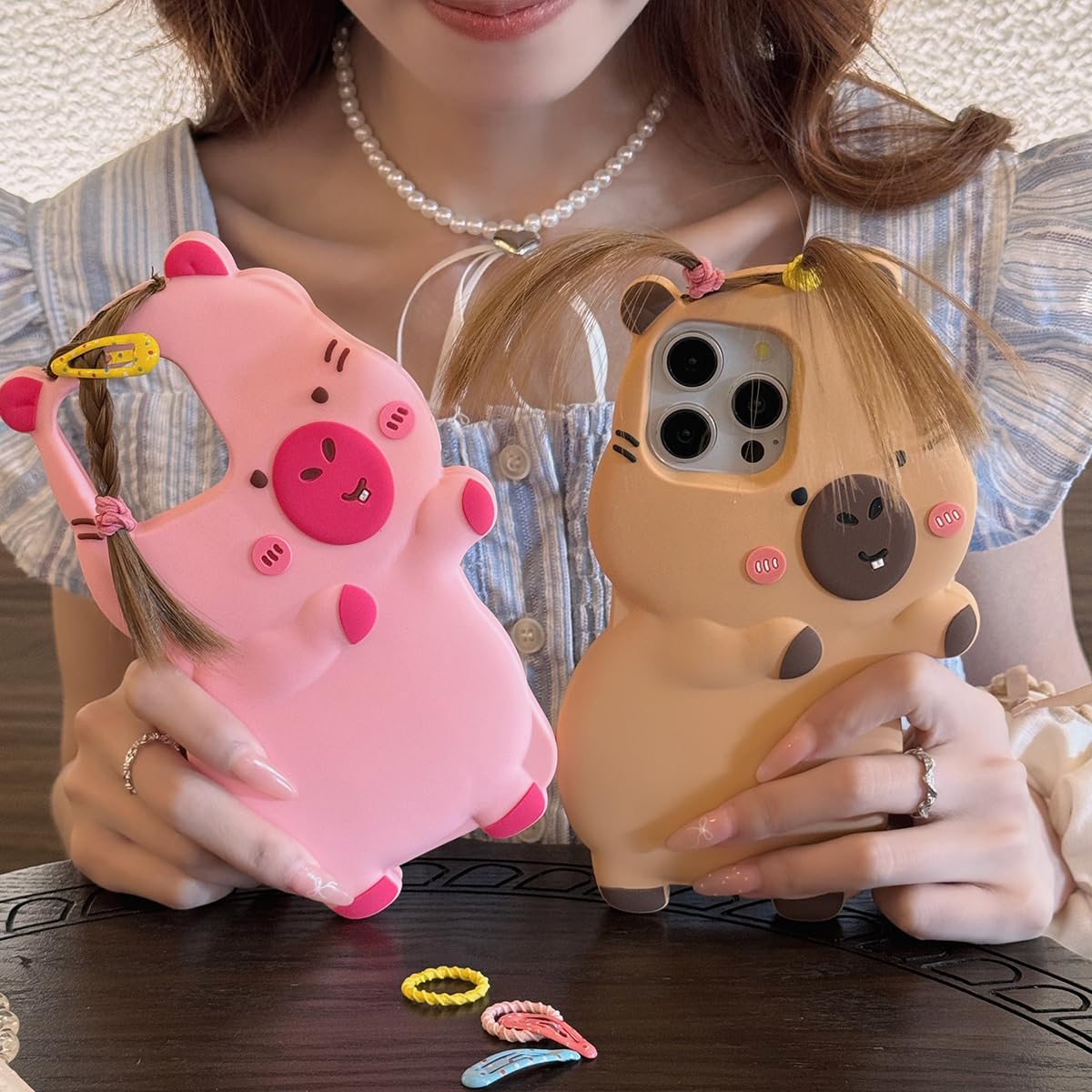 Foto 7 pulgar | Funda De Teléfono Qokcoahn Para Iphone 14 Pro Max Brown Capybara - Venta Internacional.