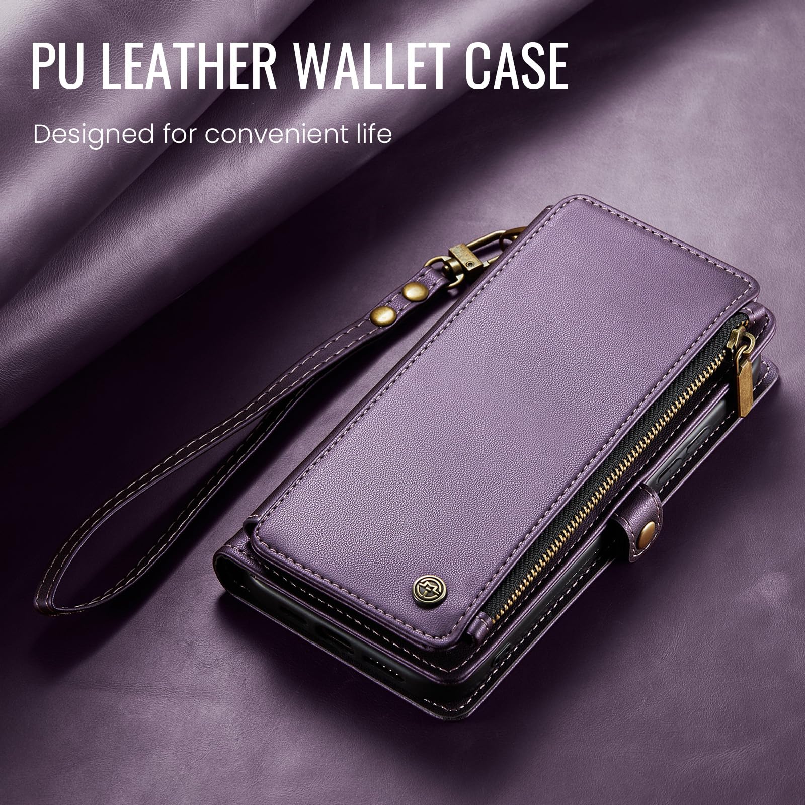 Foto 8 pulgar | Funda Wallet Defcase Compatible Con Samsung Galaxy S24, Color Morado - Venta Internacional.