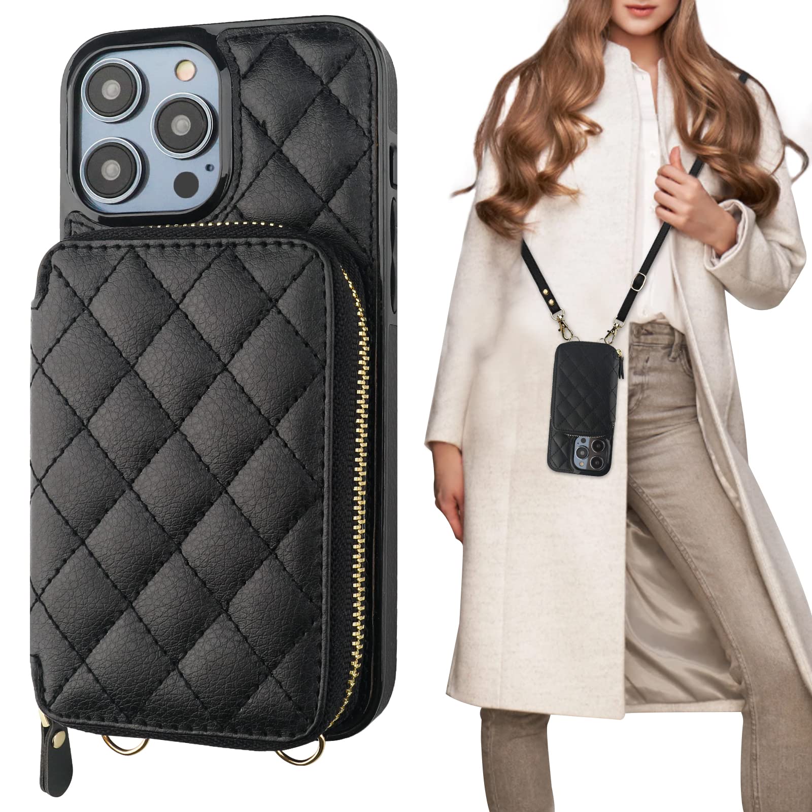 Foto 2 pulgar | Funda Tipo Cartera Tipo Bandolera Bocasal Para Iphone 14 Pro 6.1 - Venta Internacional.