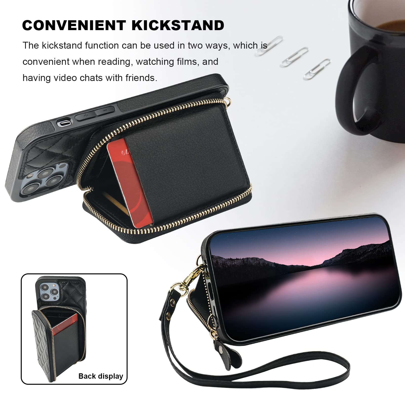 Foto 6 pulgar | Funda Tipo Cartera Tipo Bandolera Bocasal Para Iphone 14 Pro 6.1 - Venta Internacional.