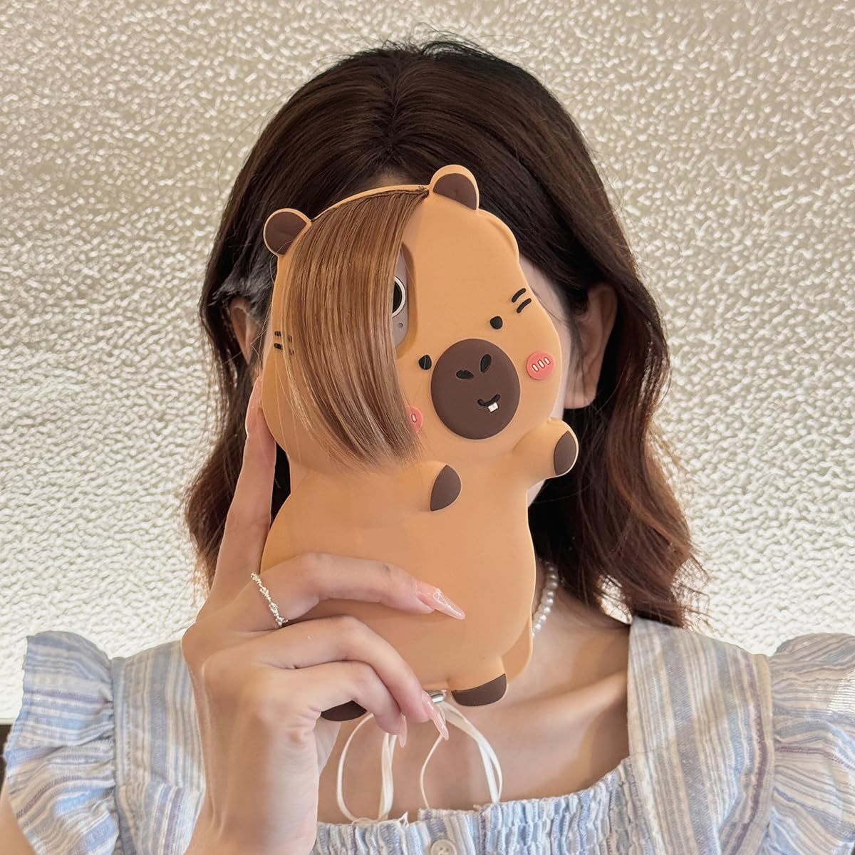 Foto 5 | Funda De Teléfono Qokcoahn Para Iphone 16 3d Kawaii Brown Capybara - Venta Internacional.