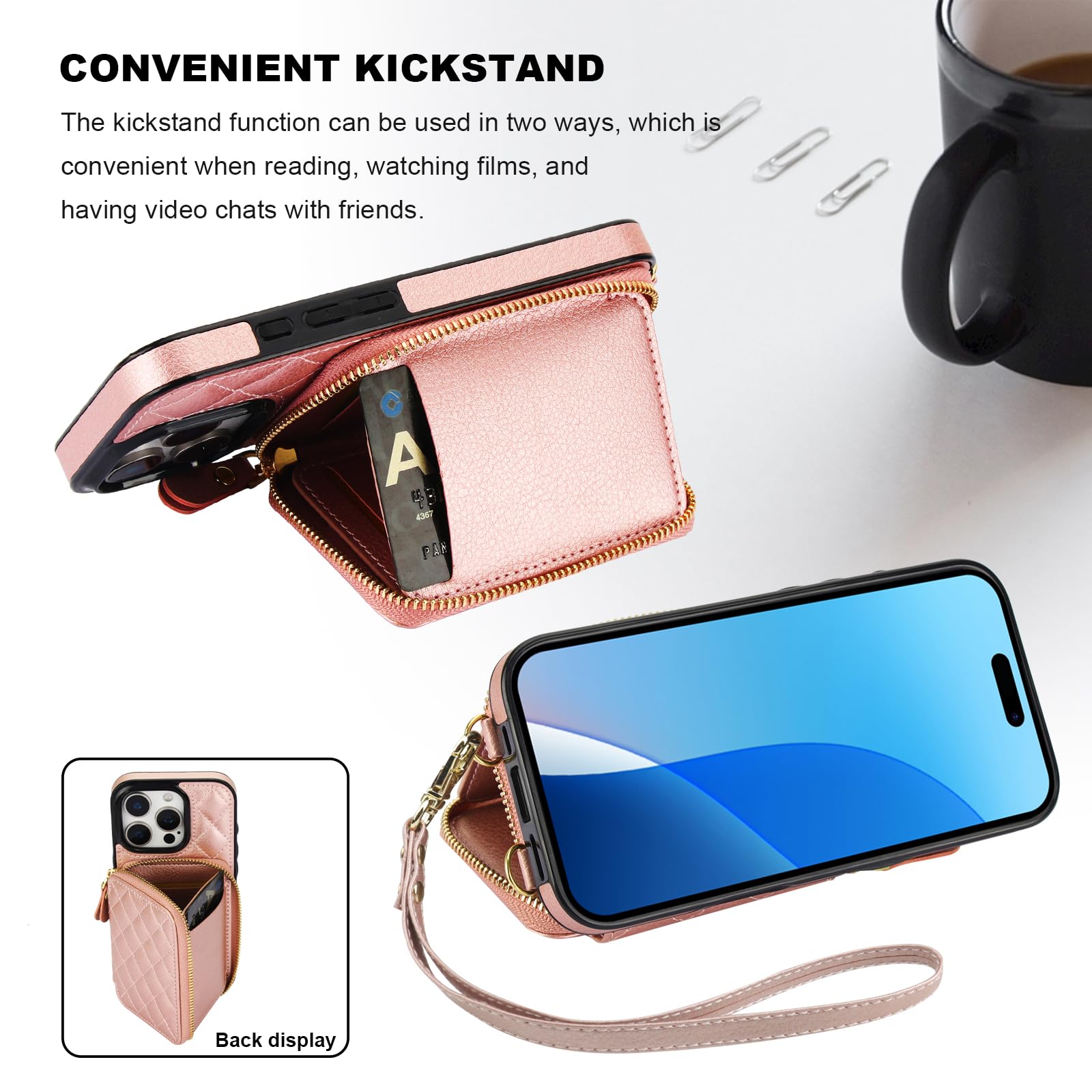 Foto 7 pulgar | Funda Tipo Cartera Tipo Bandolera Bocasal Para Iphone 16 Pro De 6.3 Pulgadas - Venta Internacional.