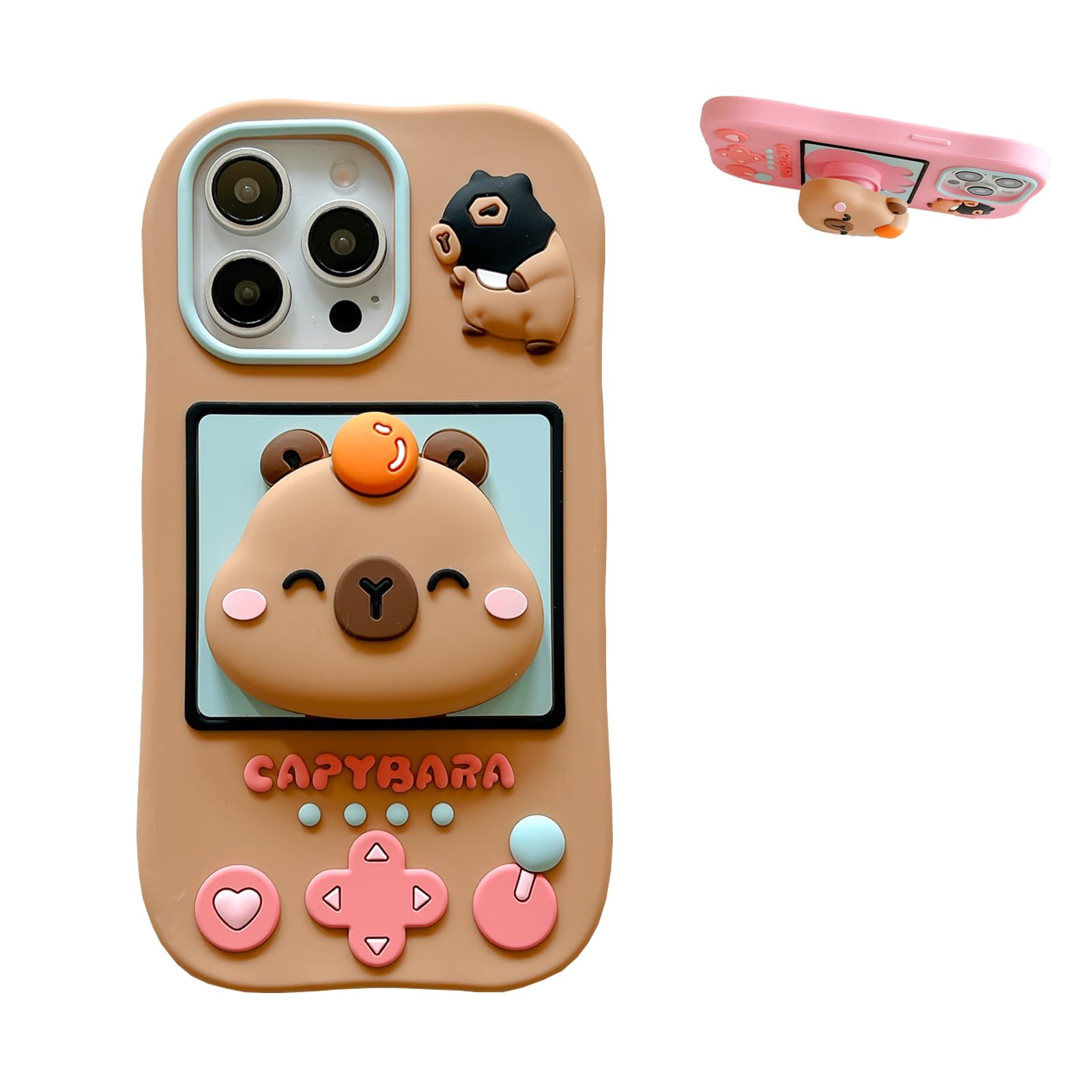 Foto 2 pulgar | Funda De Teléfono Qokcoahn Para Iphone 16 Pro Max Capybara Khaki - Venta Internacional.