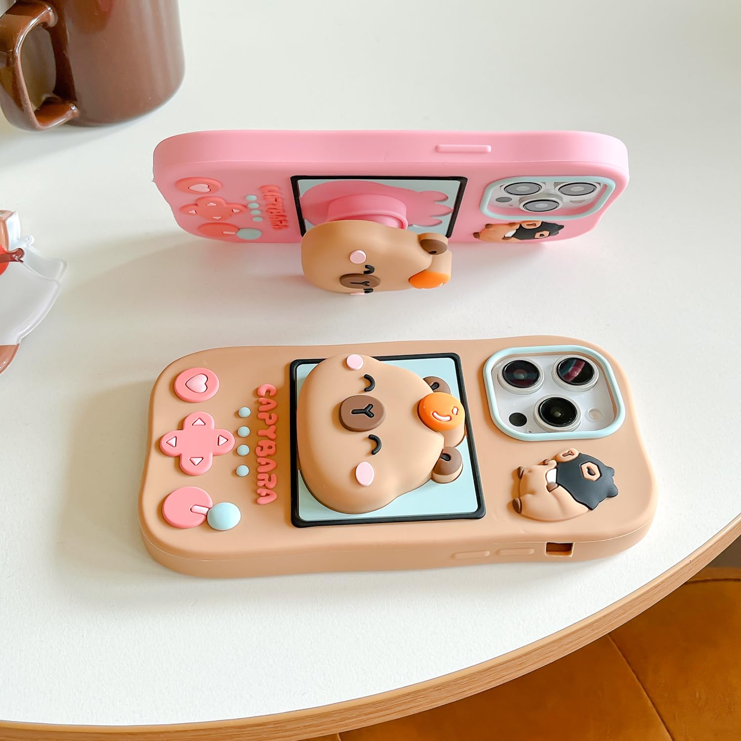 Foto 7 pulgar | Funda De Teléfono Qokcoahn Para Iphone 16 Pro Max Capybara Khaki - Venta Internacional.