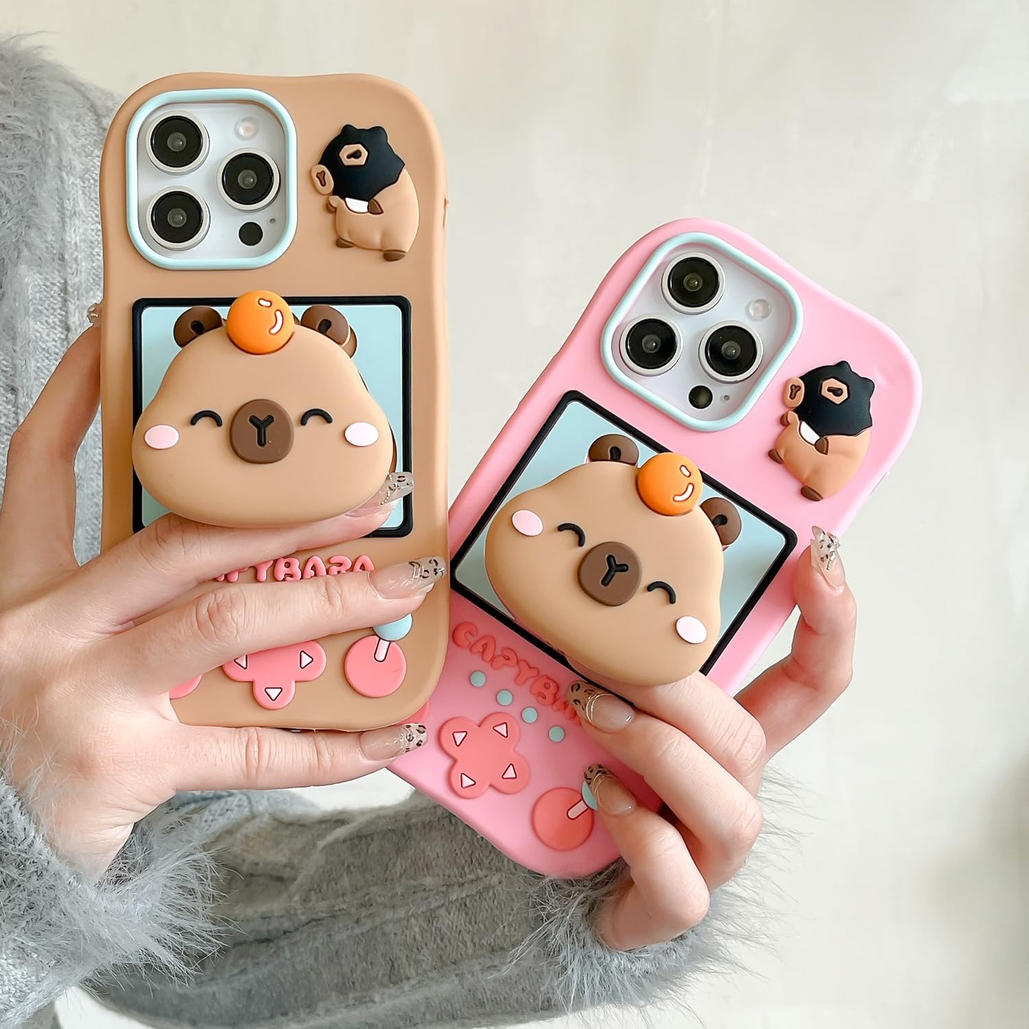 Foto 8 pulgar | Funda De Teléfono Qokcoahn Para Iphone 16 Pro Max Capybara Khaki - Venta Internacional.